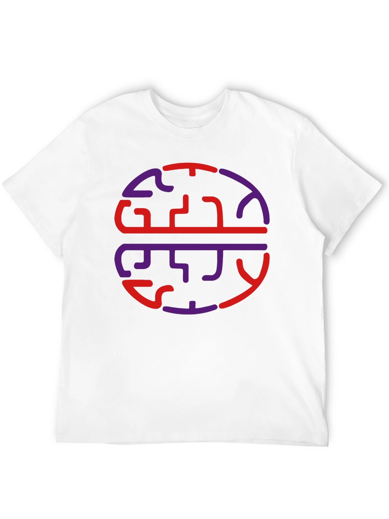 Black Abstract Brain Graphic Tee - Casual Wear view 12