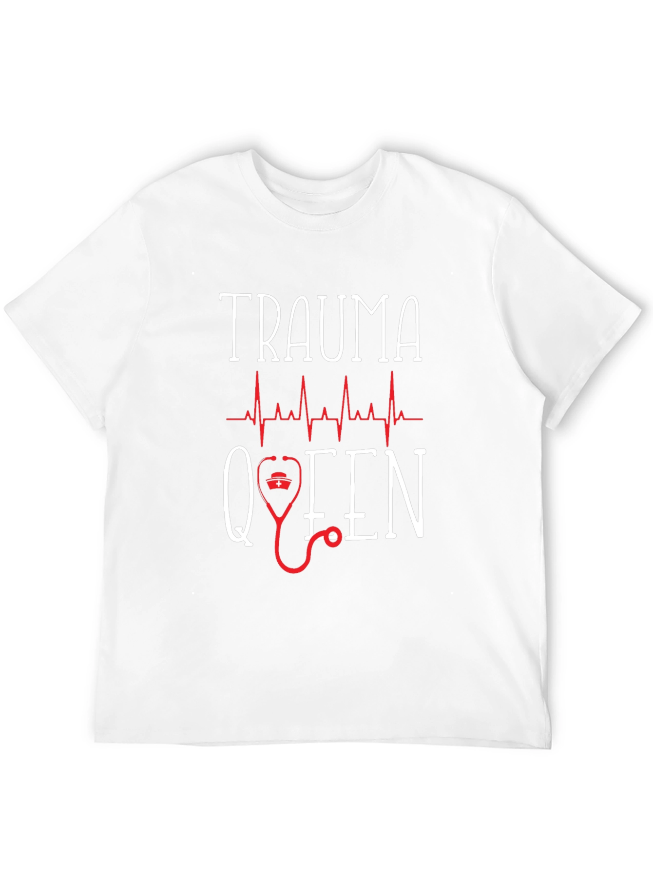 Black Trauma Queen Graphic T-Shirt, Novelty Tee view 12