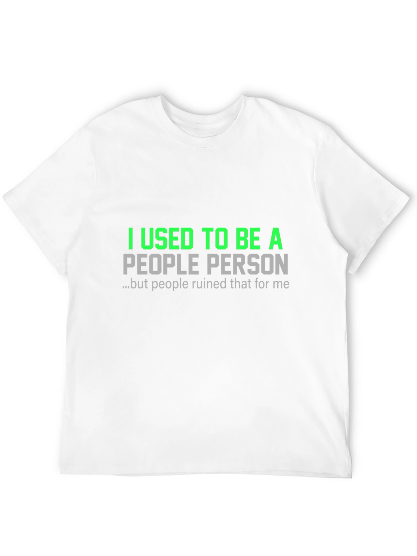 Black I Used To Be A People Person Graphic T-Shirt view 12