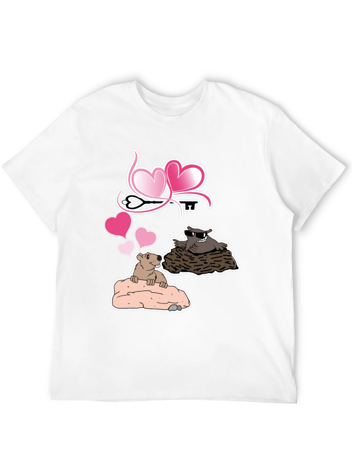 Black Groundhog Love T-Shirt - Cute Valentine's Day Tee view 12