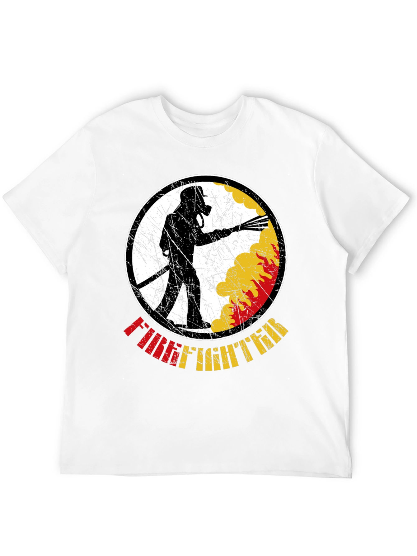 Black Firefighter Graphic T-Shirt - Black view 12