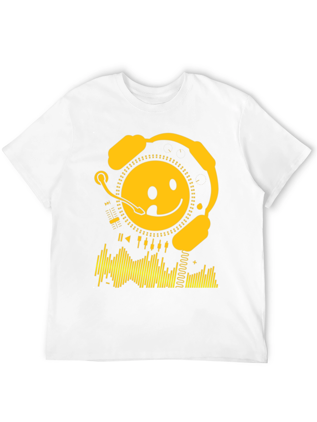 Black Smiley DJ Black T-Shirt view 12