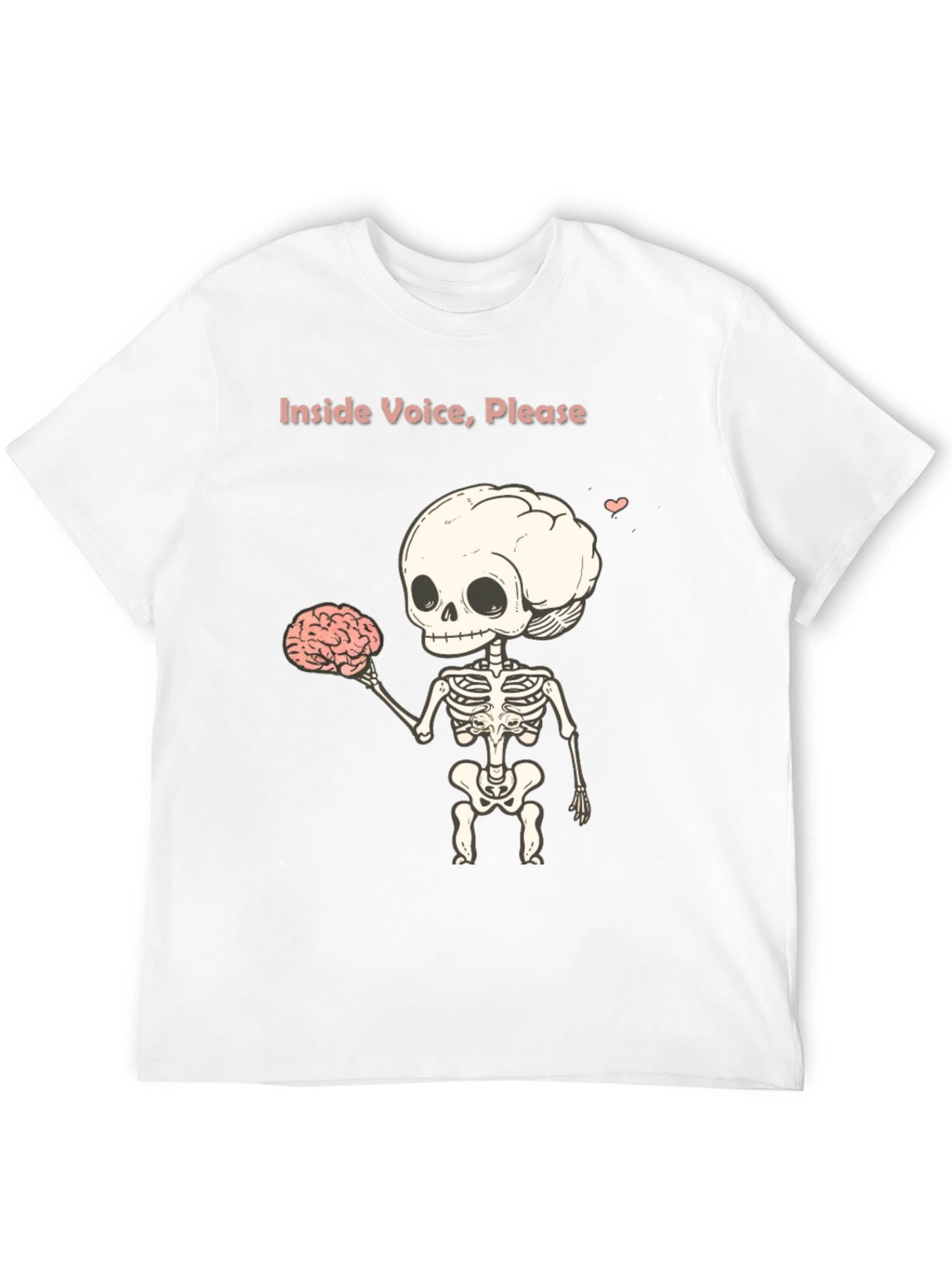 Black Inside Voice, Please - Skeleton Graphic T-Shirt view 12