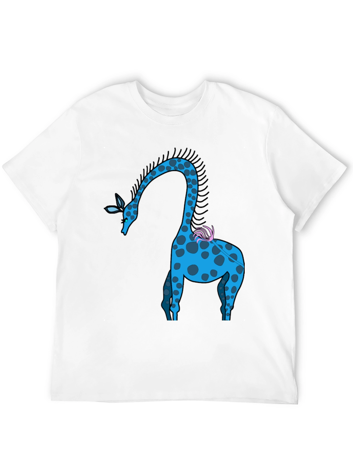 Black Cool Giraffe Graphic Tee - Stylish Casual Wear view 12