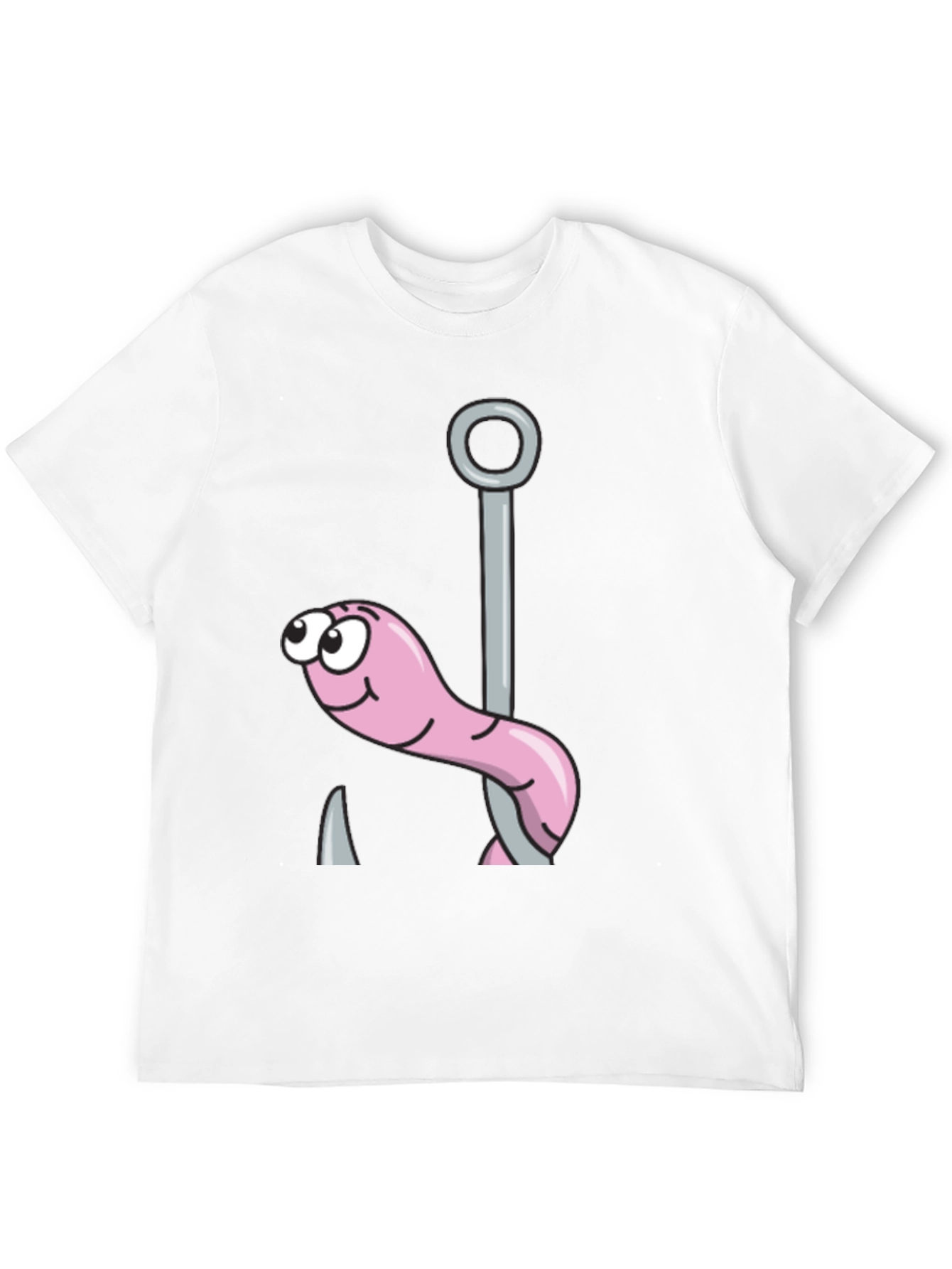 Black Cartoon Worm & Hook Tee view 12
