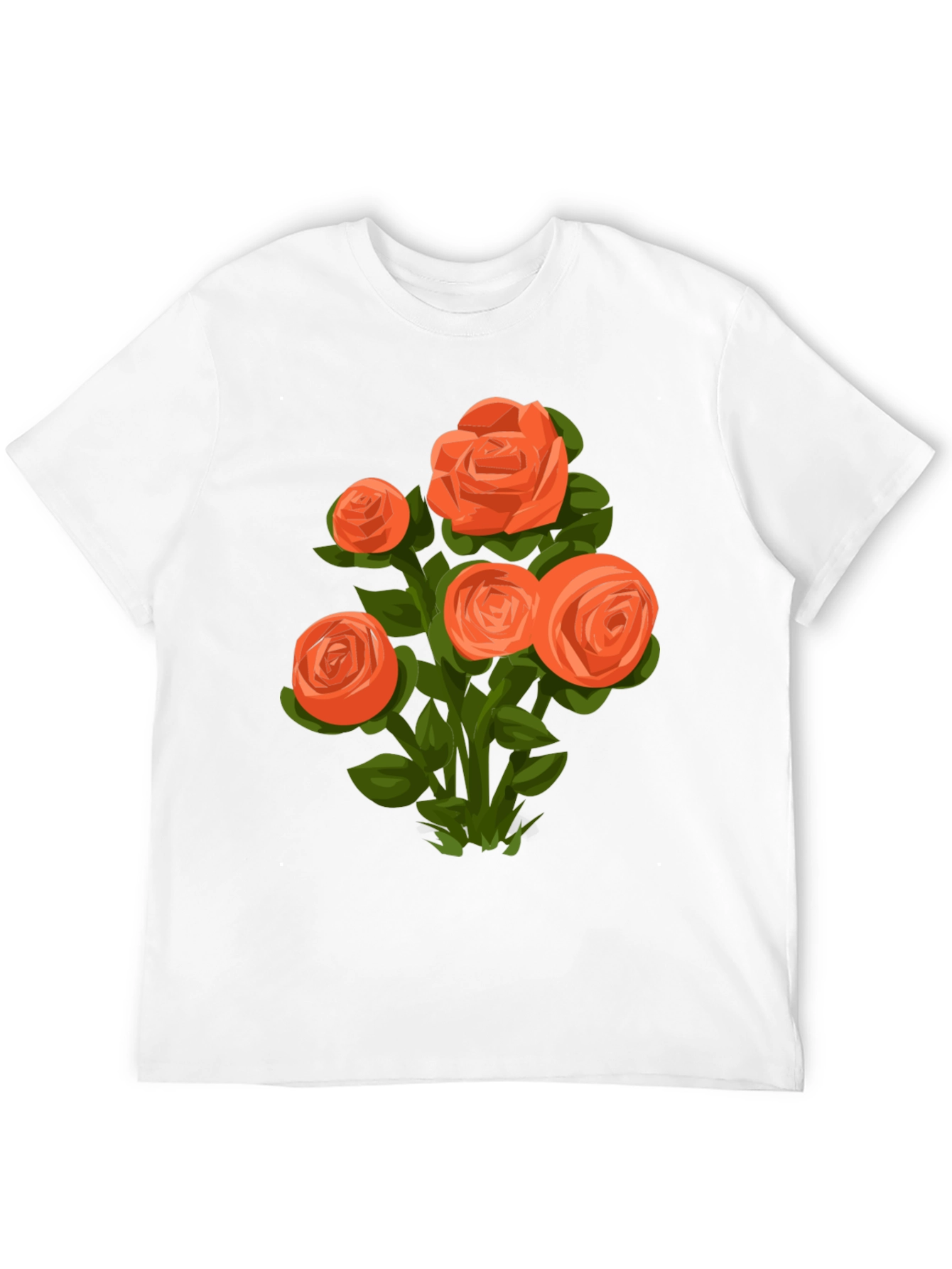Black Floral Graphic Tee - Orange Rose Bouquet view 12