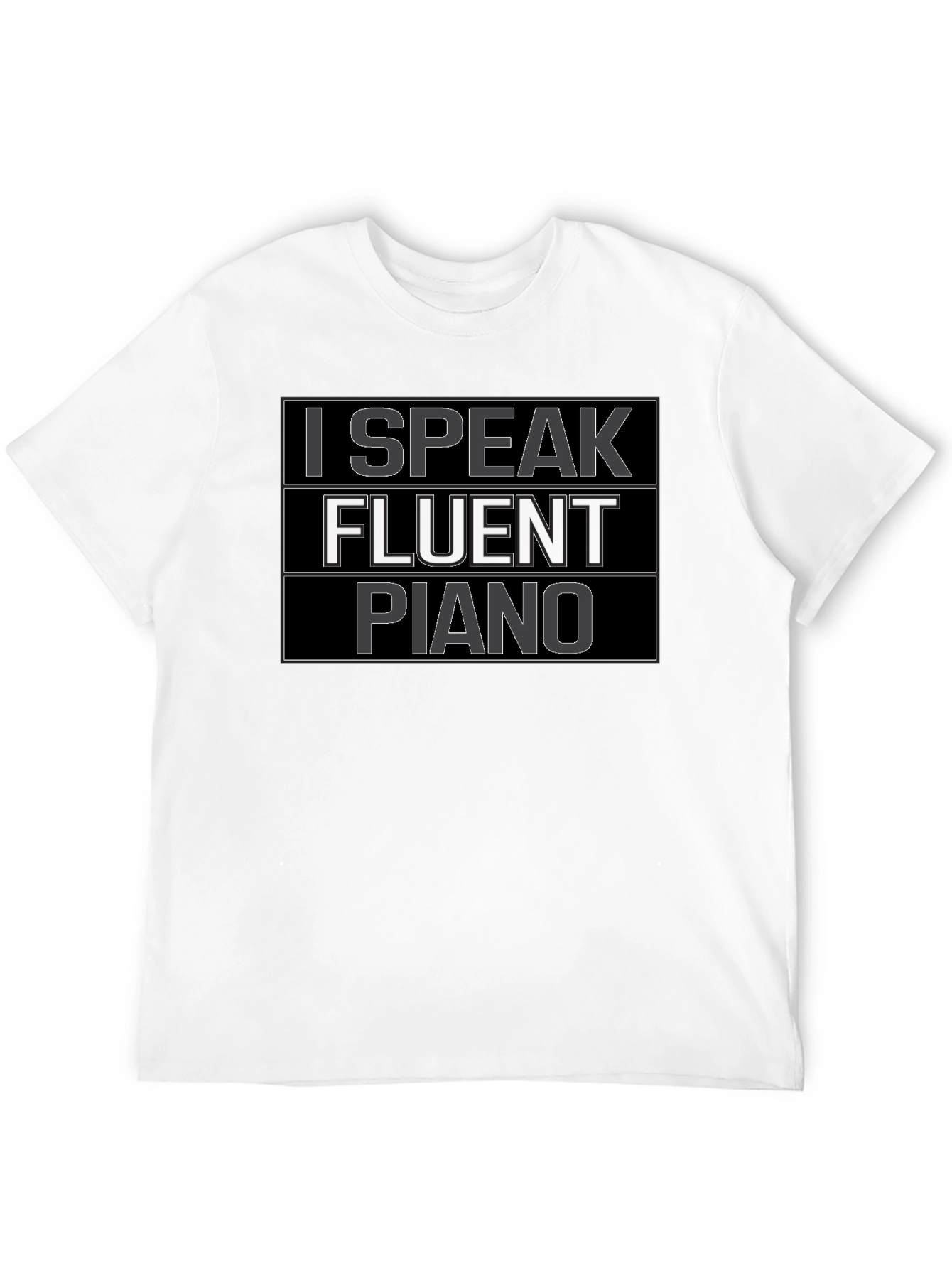 Black I Speak Fluent Piano T-Shirt - Musician Tee view 12