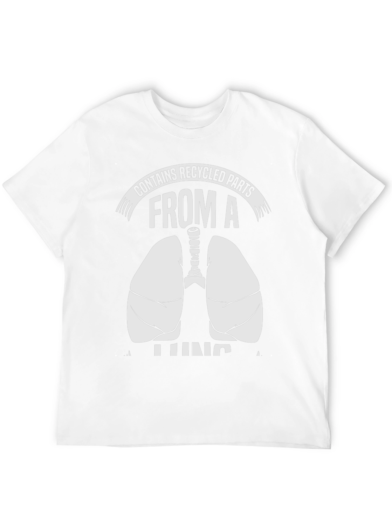 Black Recycled Lung Parts Funny T-Shirt view 12