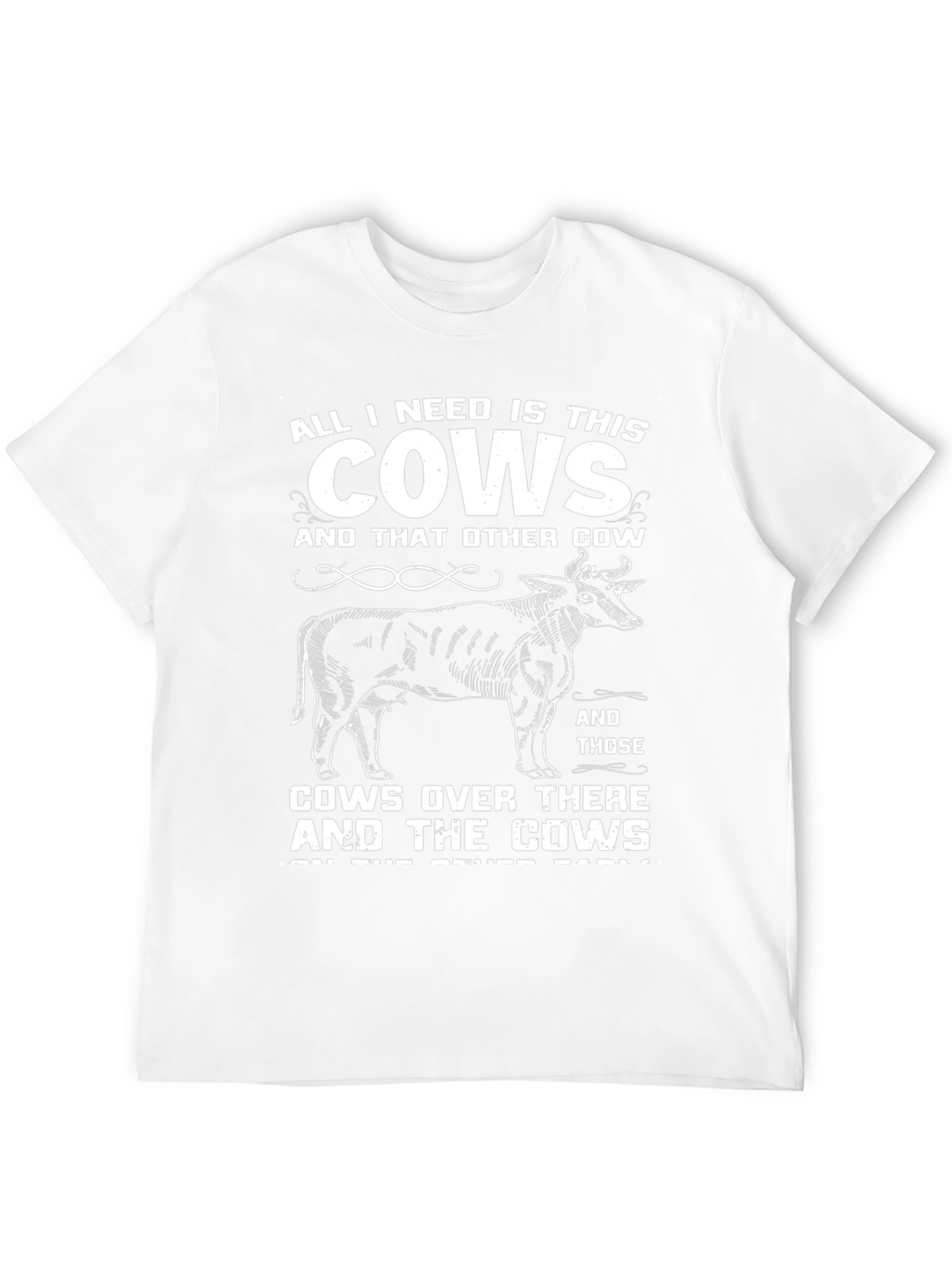 Black Funny Cow Lover T-Shirt, All I Need Is This Cows Tee view 12