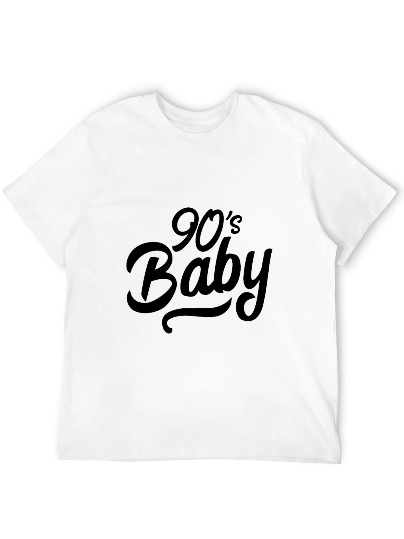 Black 90's Baby Black Tee - Stylish Retro Design view 12