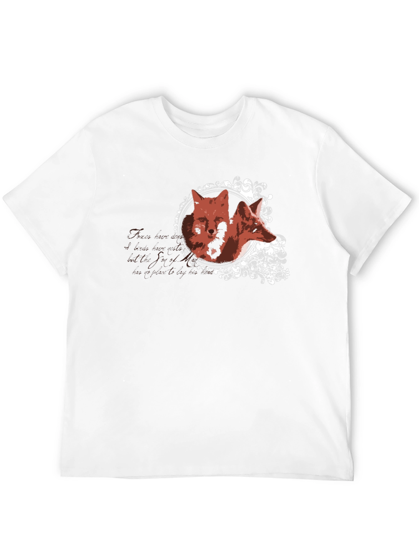 Black Fox Portrait Graphic Tee - Stylish Unisex T-Shirt view 12