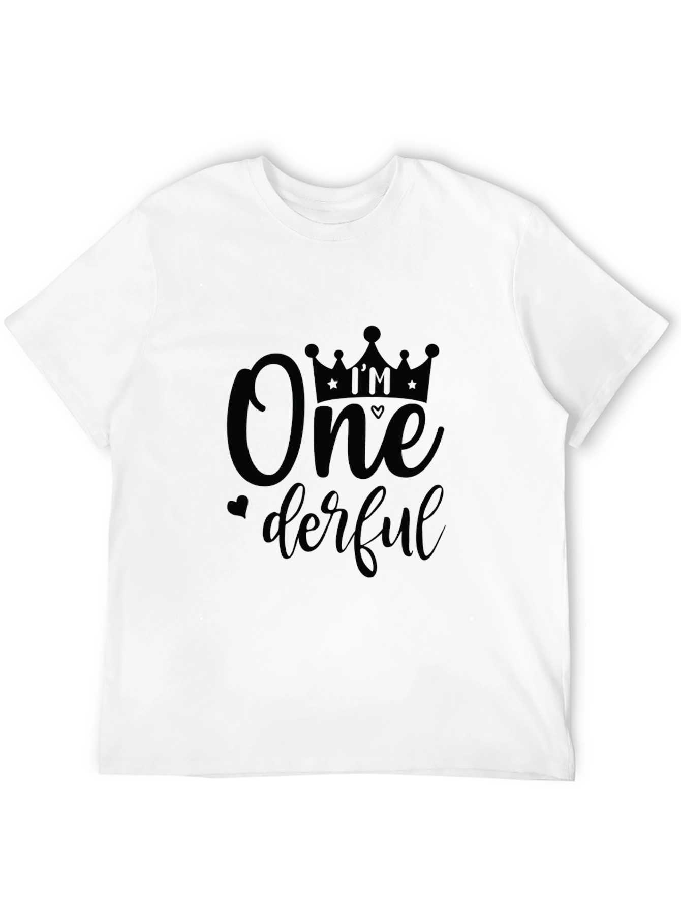 Black One-derful Graphic Tee - Stylish Birthday Shirt view 12