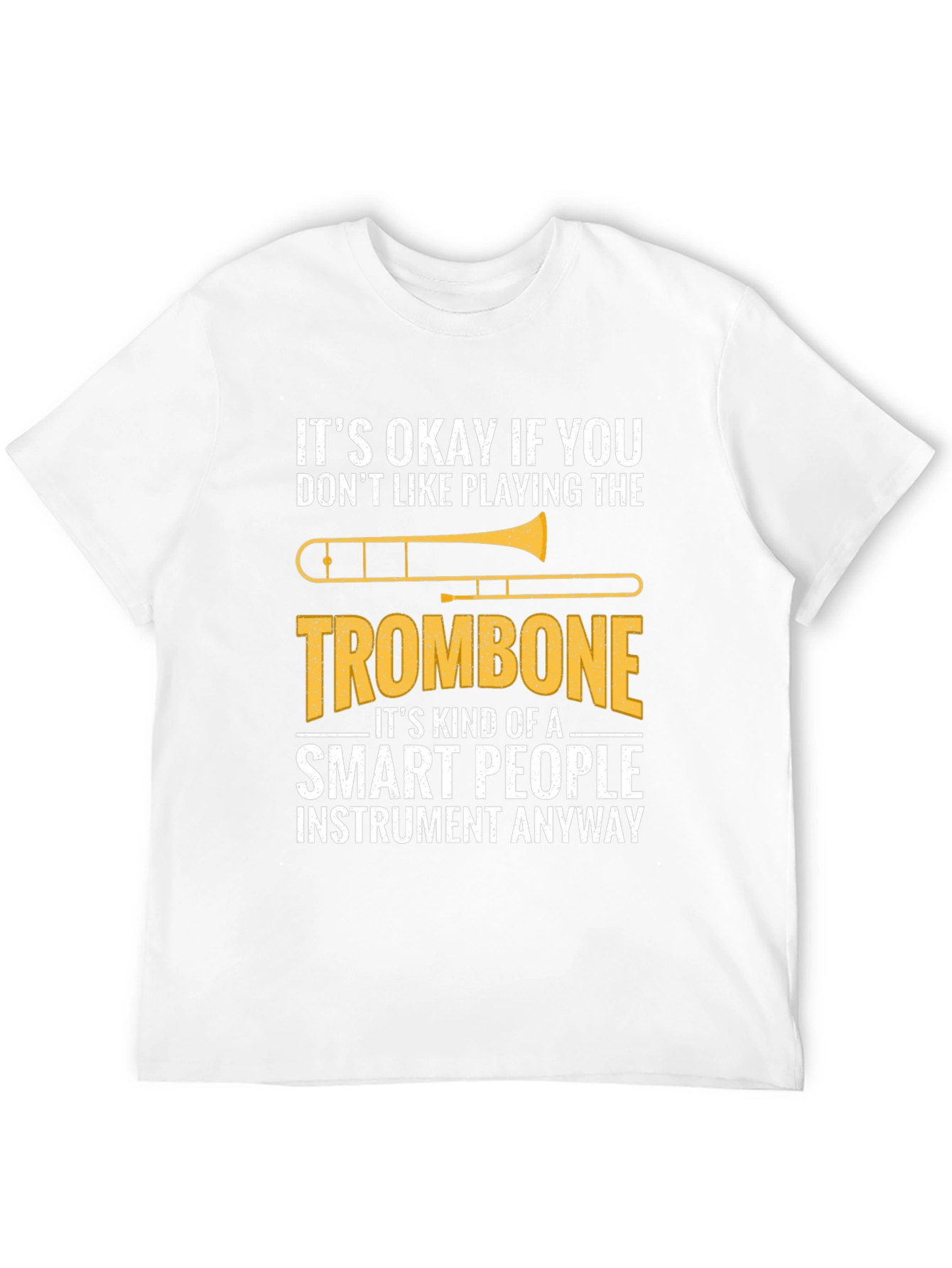 Black Smart People Trombone T-Shirt - Funny Musician Tee view 12