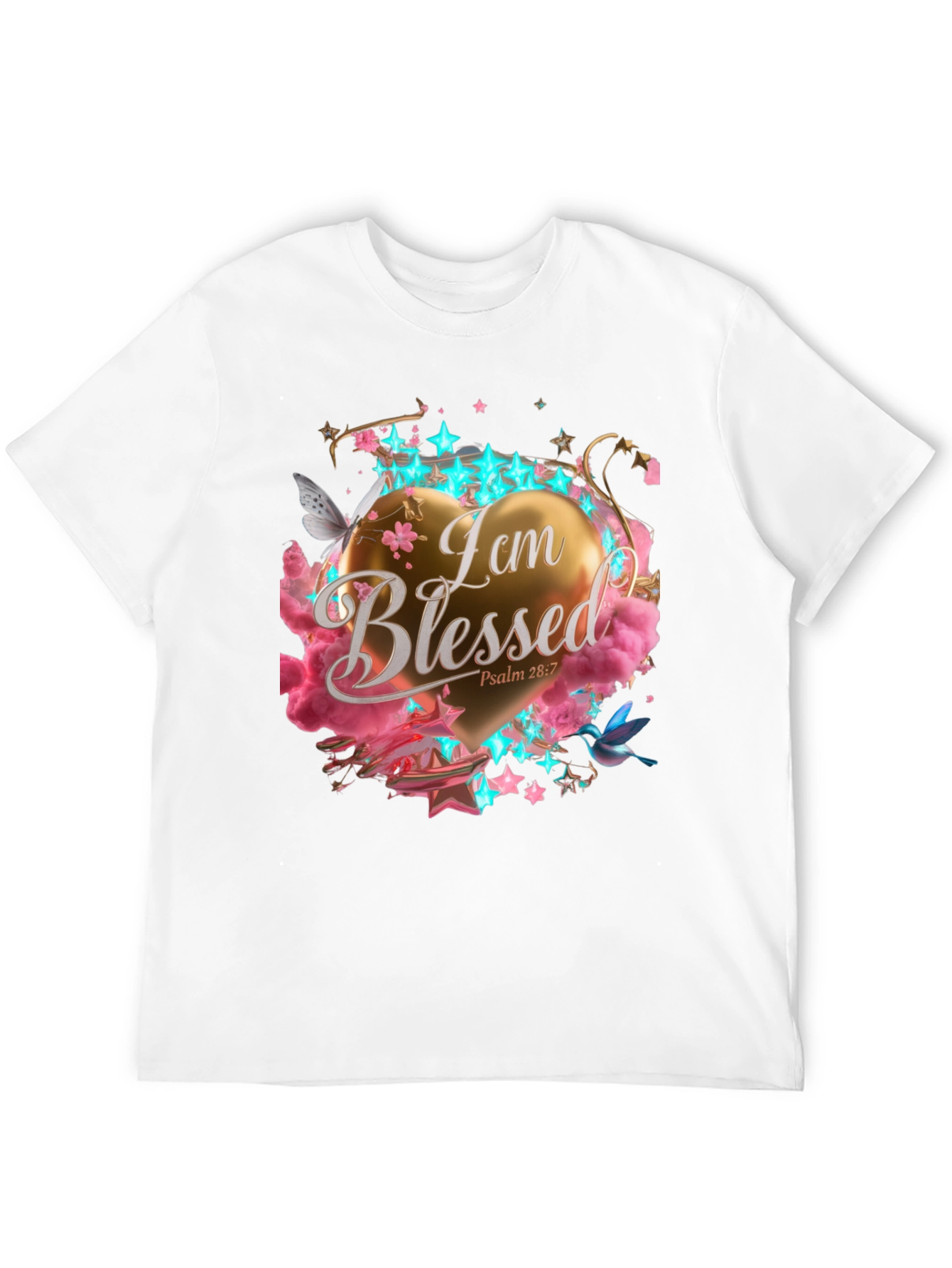 Black I am Blessed T-Shirt view 12
