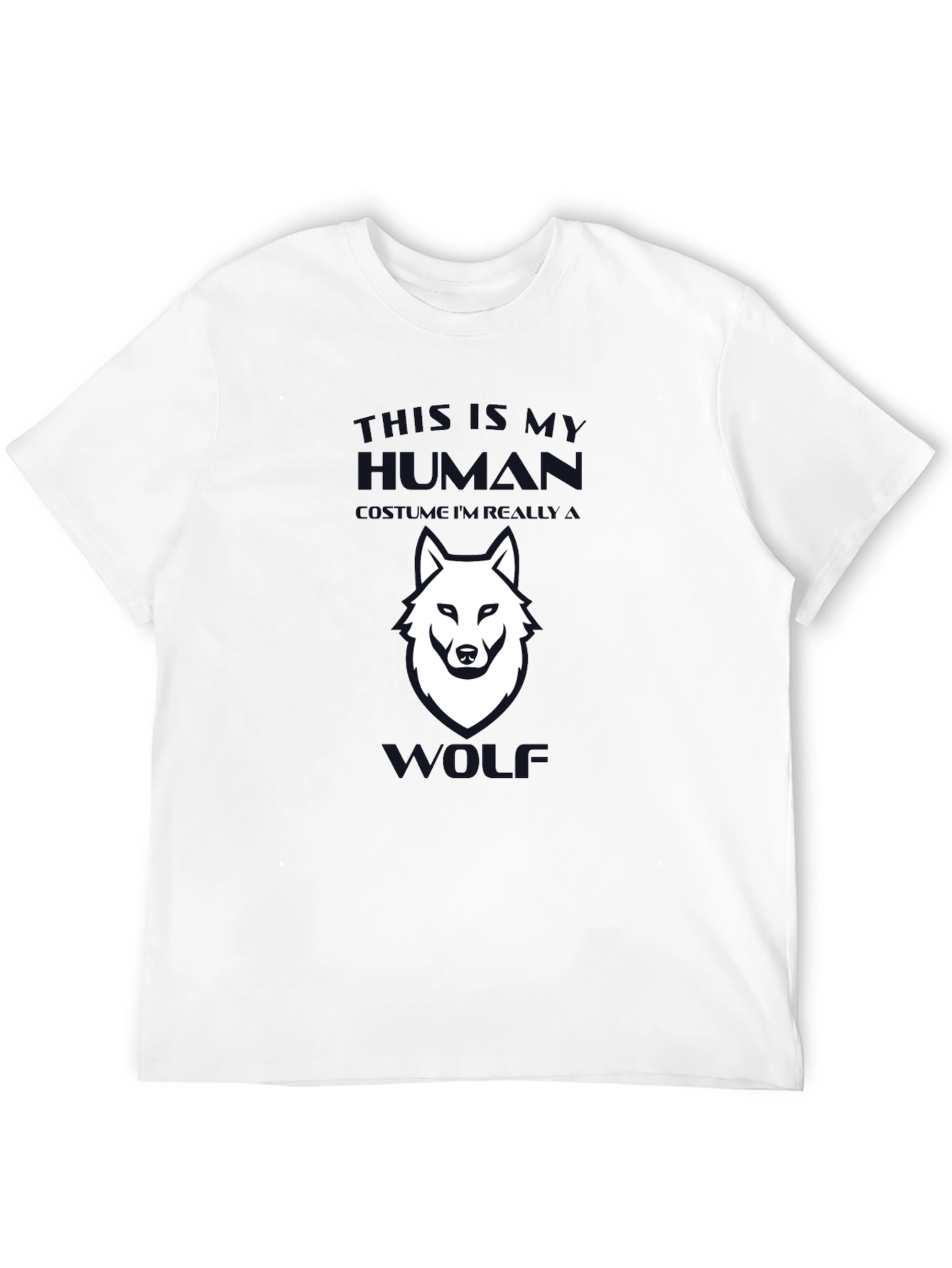 Black This is My Human Wolf Graphic Tee - Black view 12