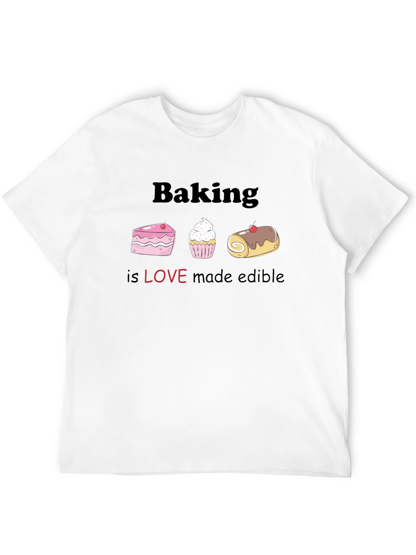 Black Baking is Love Edible Graphic T-Shirt view 12