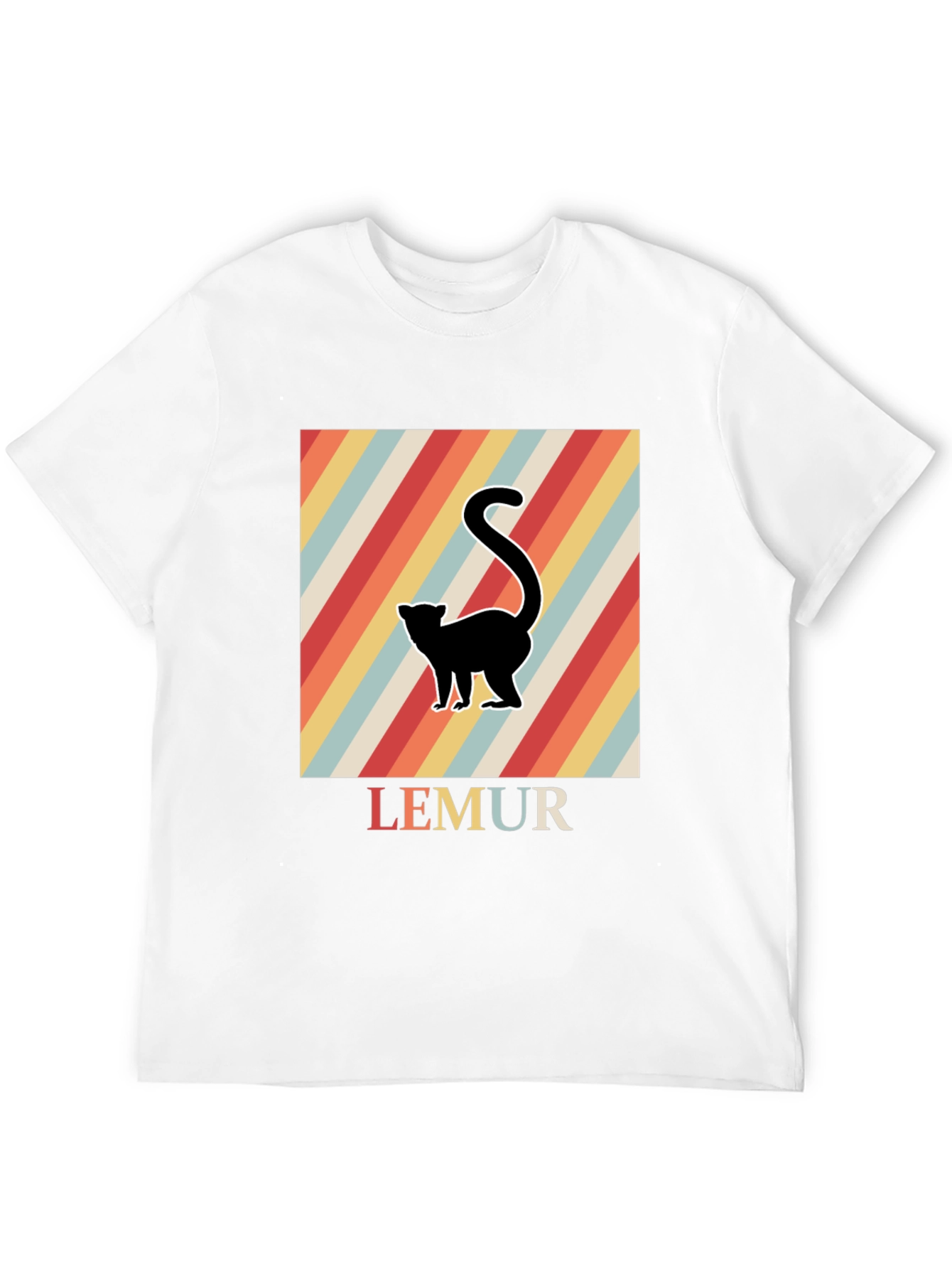 Black Retro Lemur Graphic Tee view 12