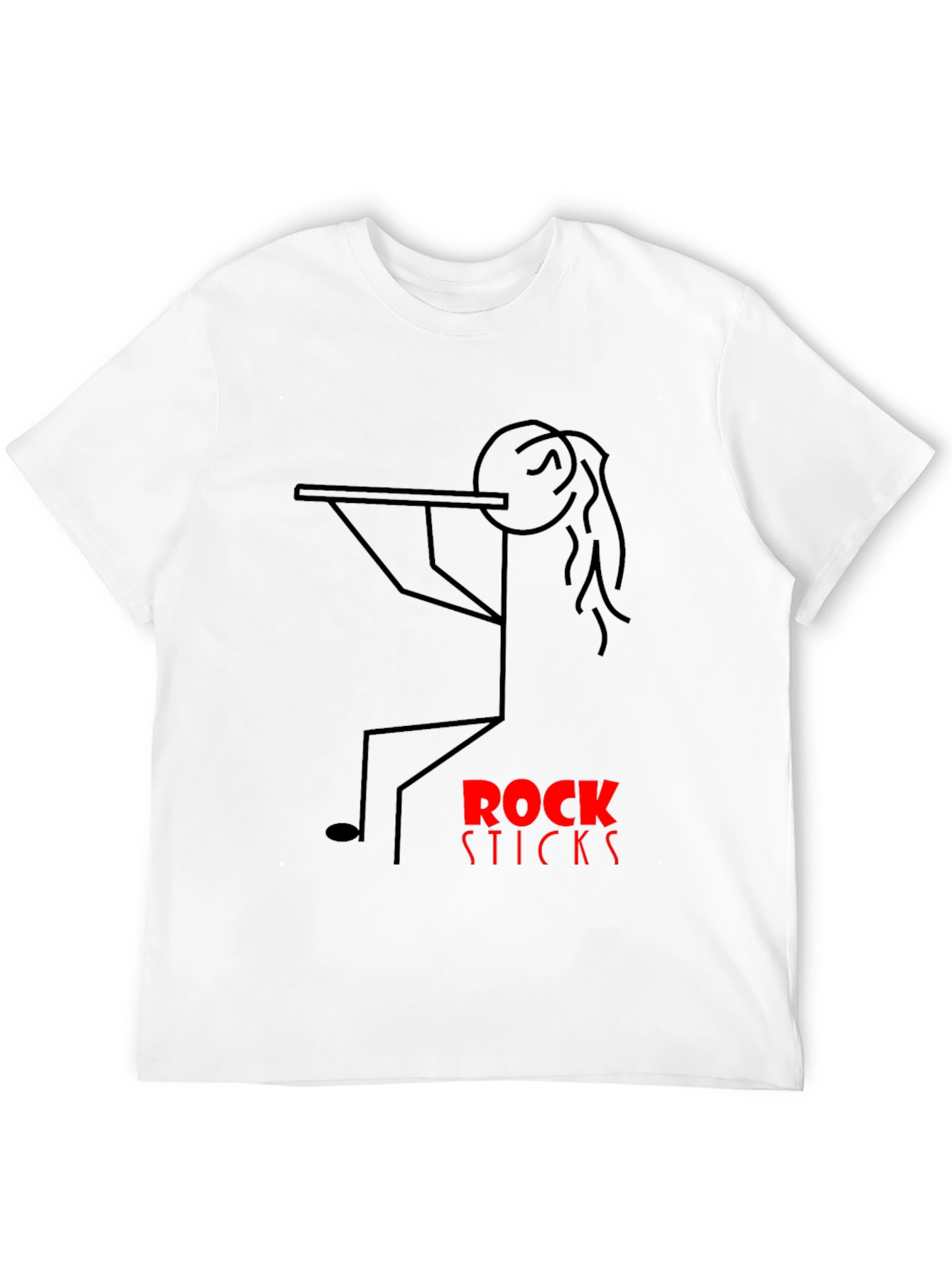 Black Rock Sticks Graphic Tee - Black Cotton T-Shirt view 12