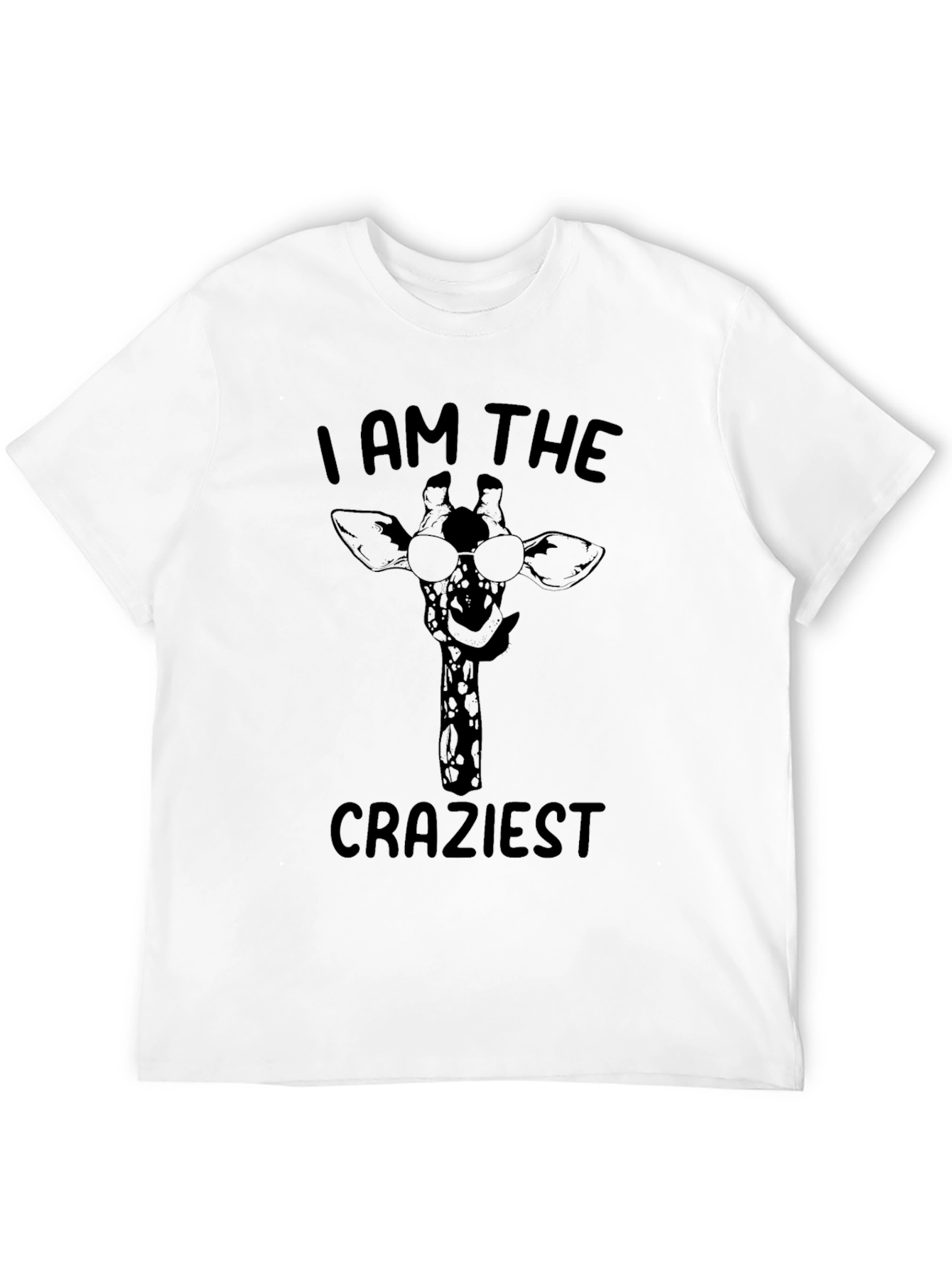 Black Crazy Giraffe Graphic Tee view 12
