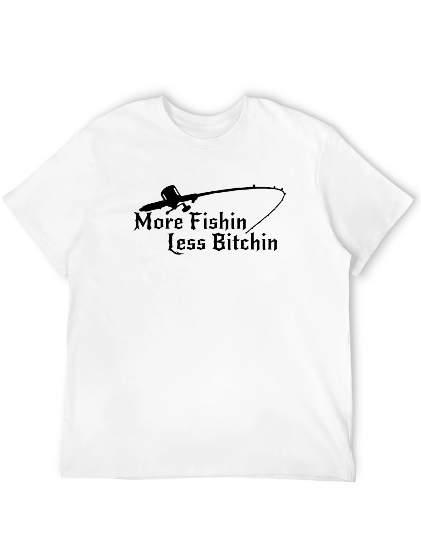 Black More Fishin' Less Bitchin' Graphic Tee view 12