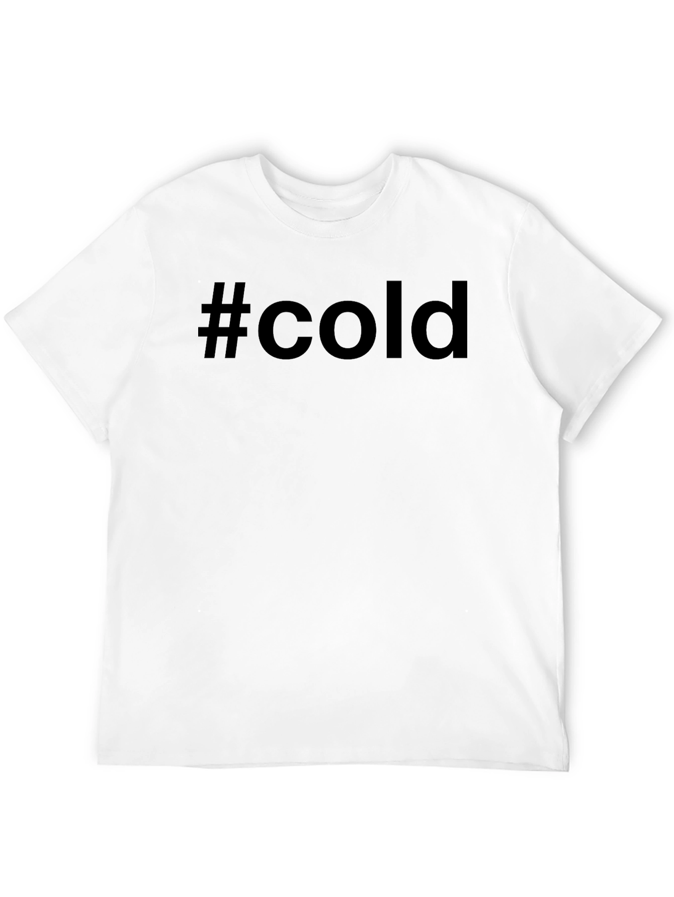 Black Cold Hashtag T-Shirt - Modern Design, Casual Wear view 12