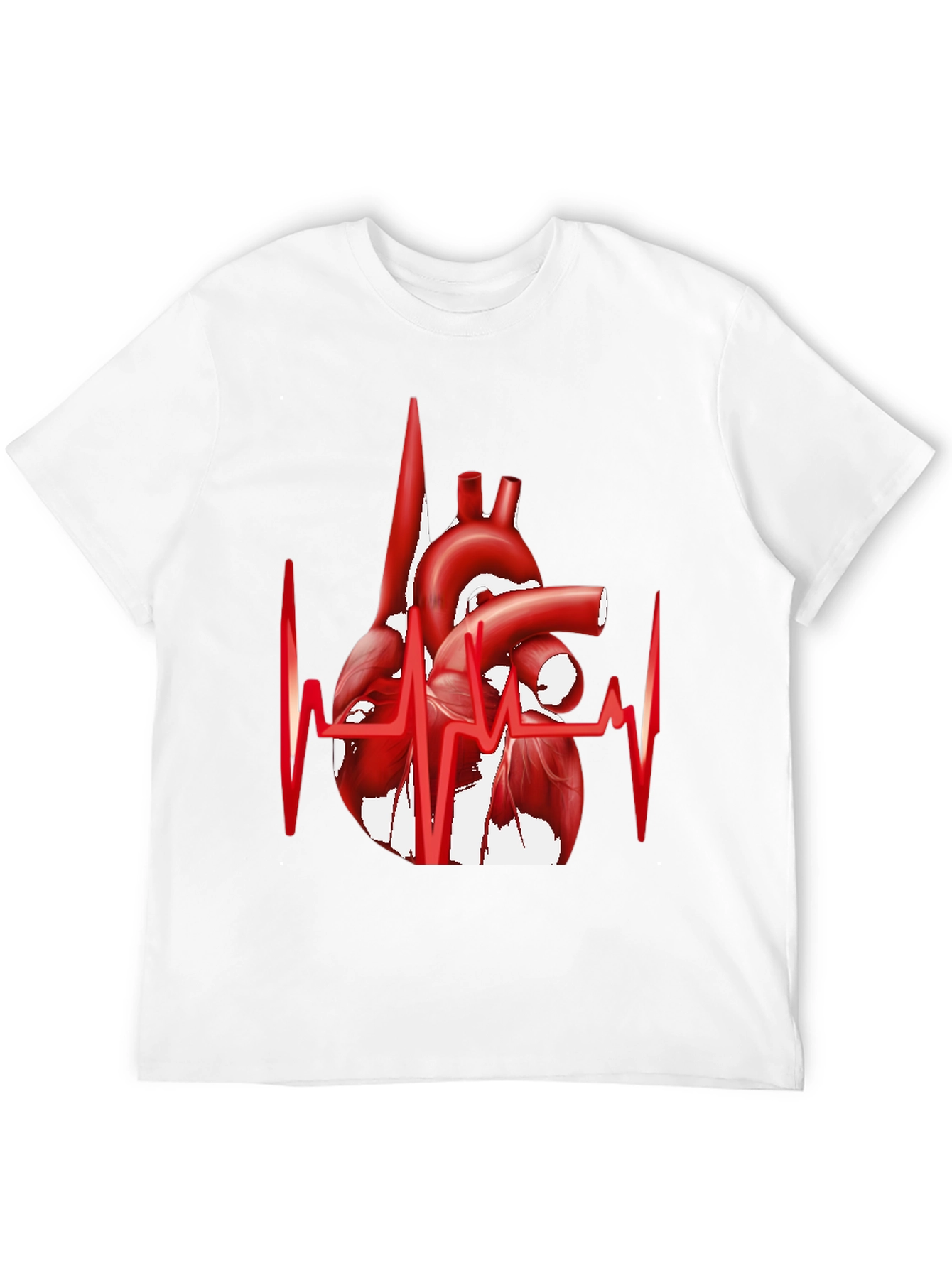 Black Anatomical Heartbeat Graphic Tee - Stylish Medical Apparel view 12