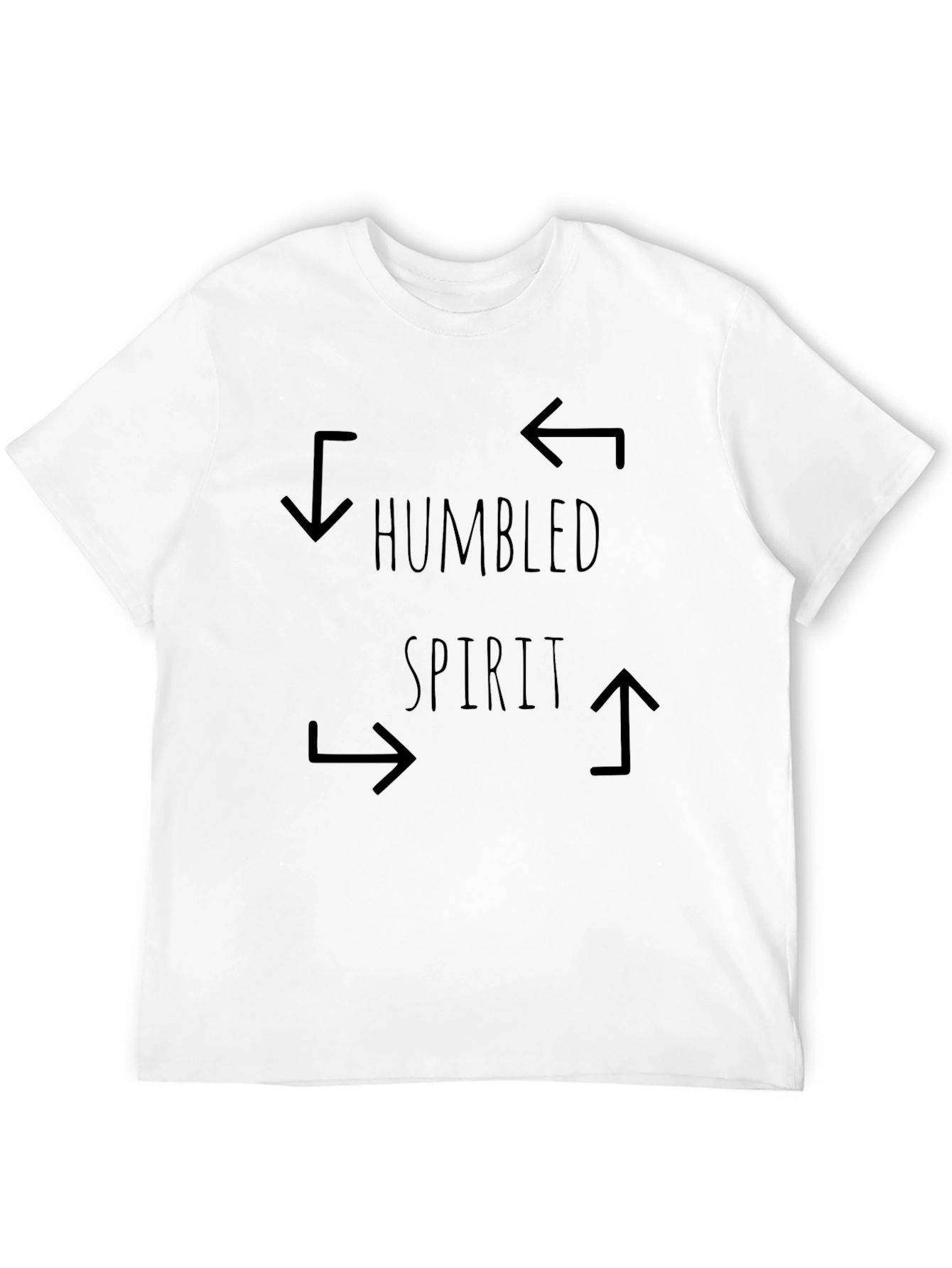 Black Humbled Spirit Graphic Tee - Black Crew Neck Shirt view 12