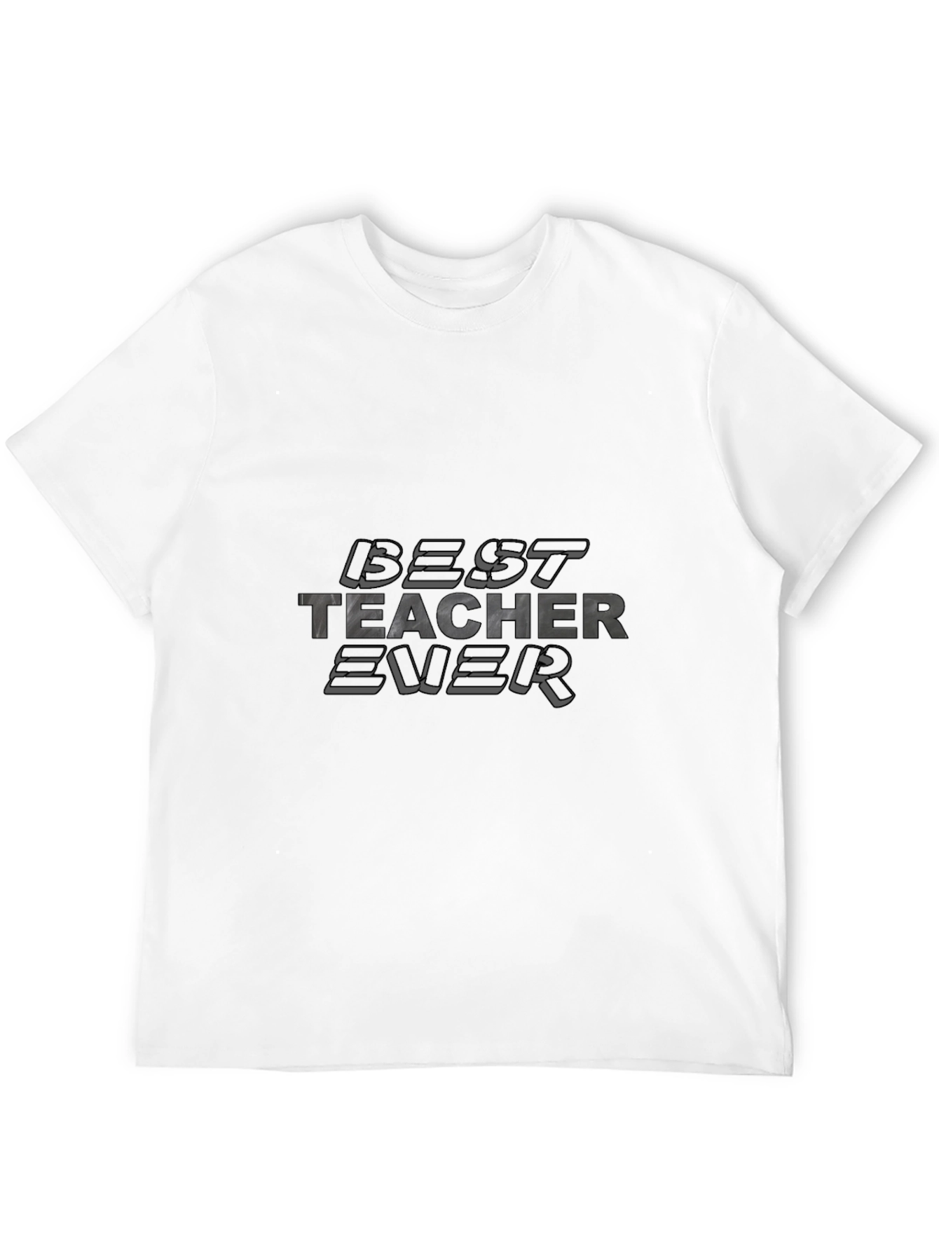 Black Best Teacher Ever Graphic Black T-Shirt view 12