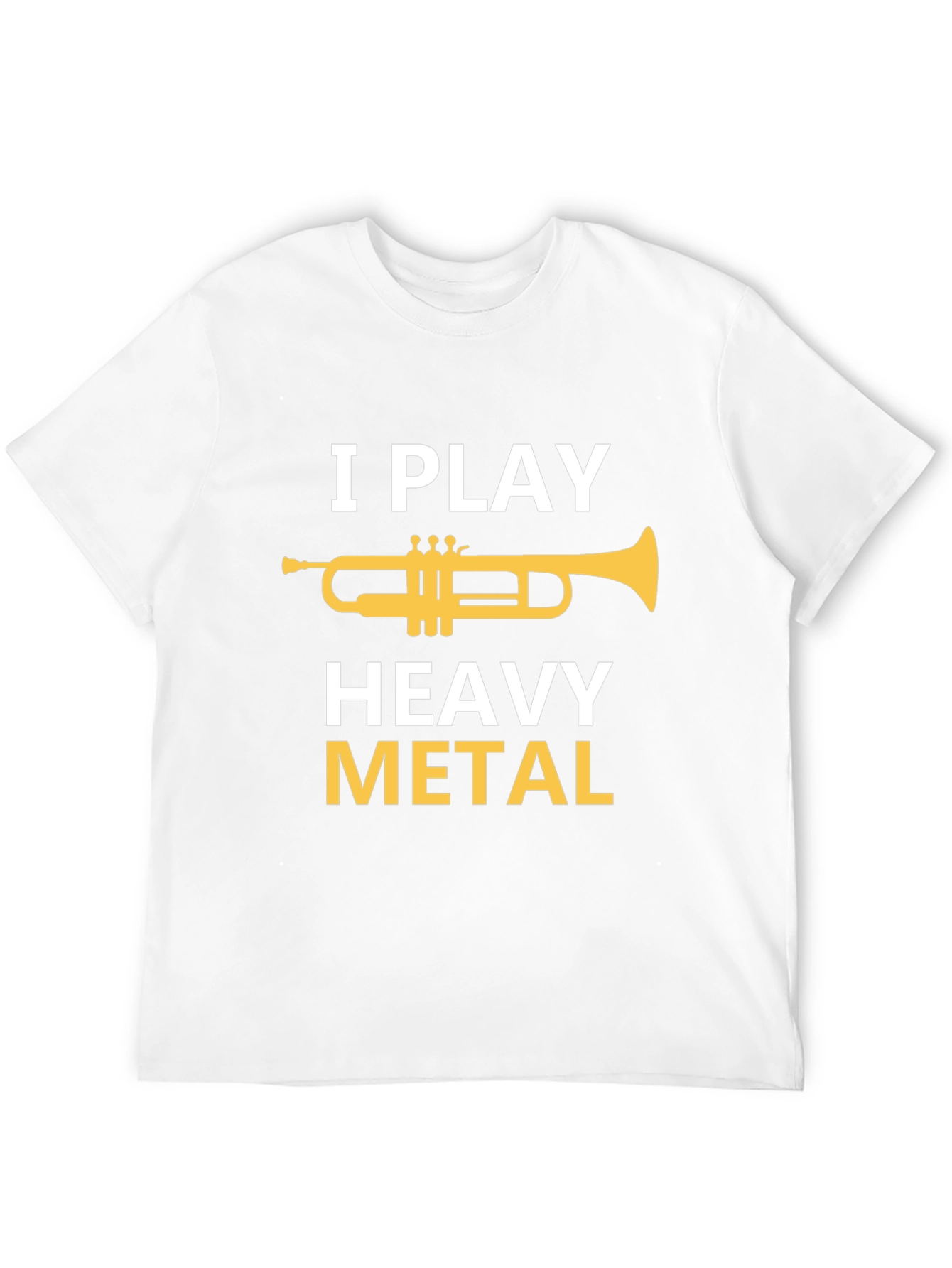 Black I Play Heavy Metal Trumpet T-Shirt view 12