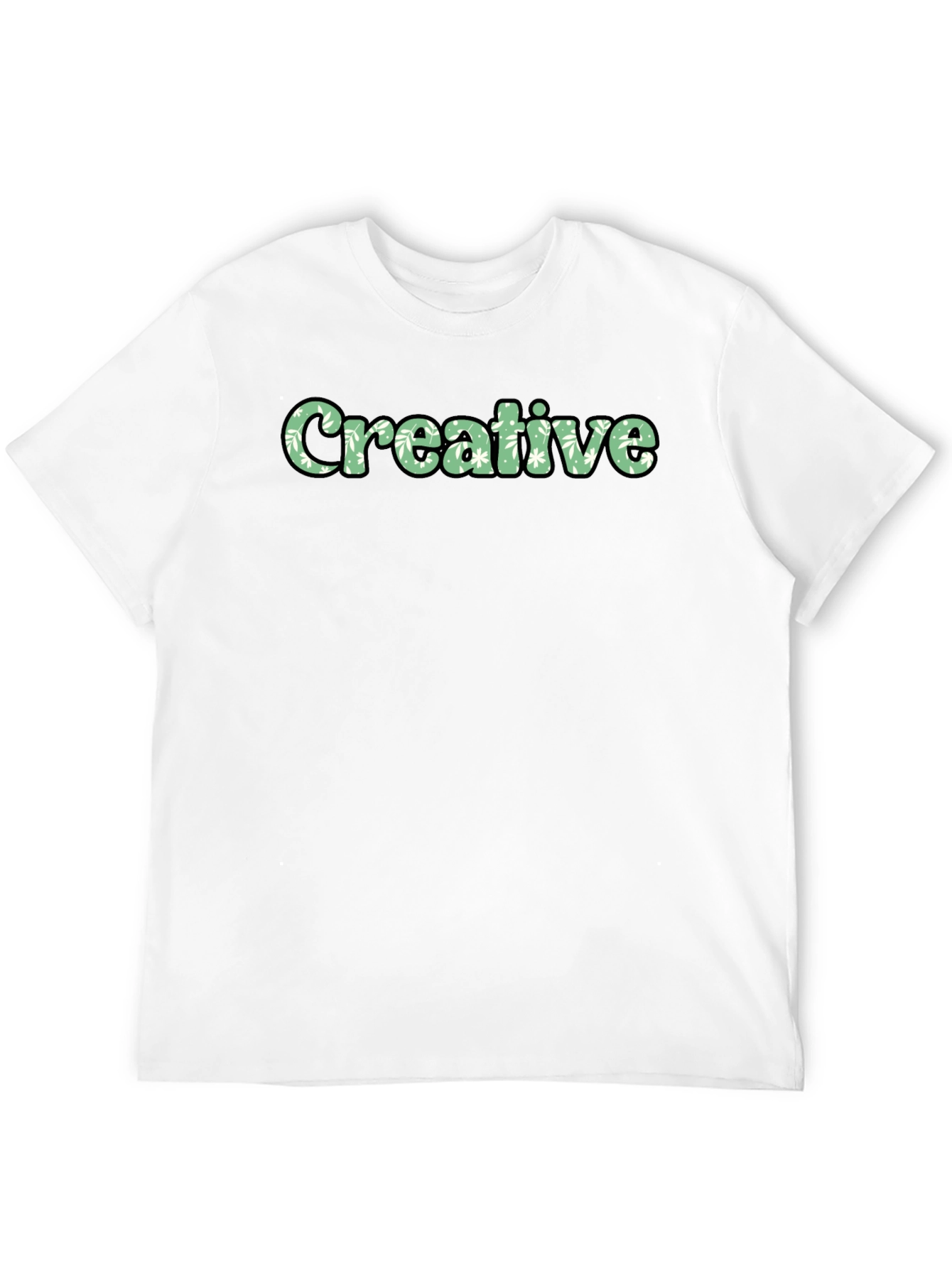 Black Creative Graphic Tee - Black Cotton T-Shirt view 12