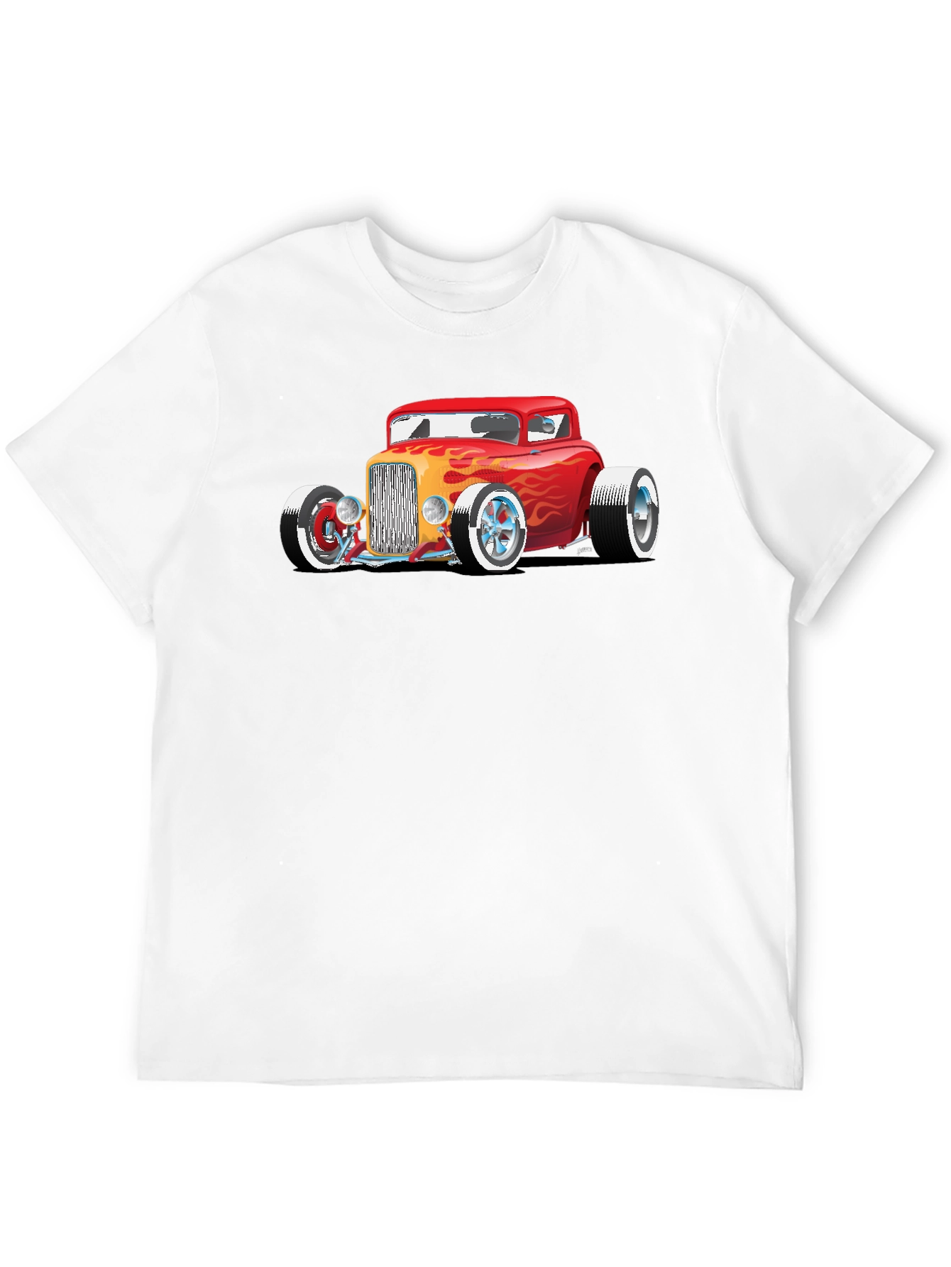 Black Hot Rod Car Graphic Tee - Classic Automotive Style view 12