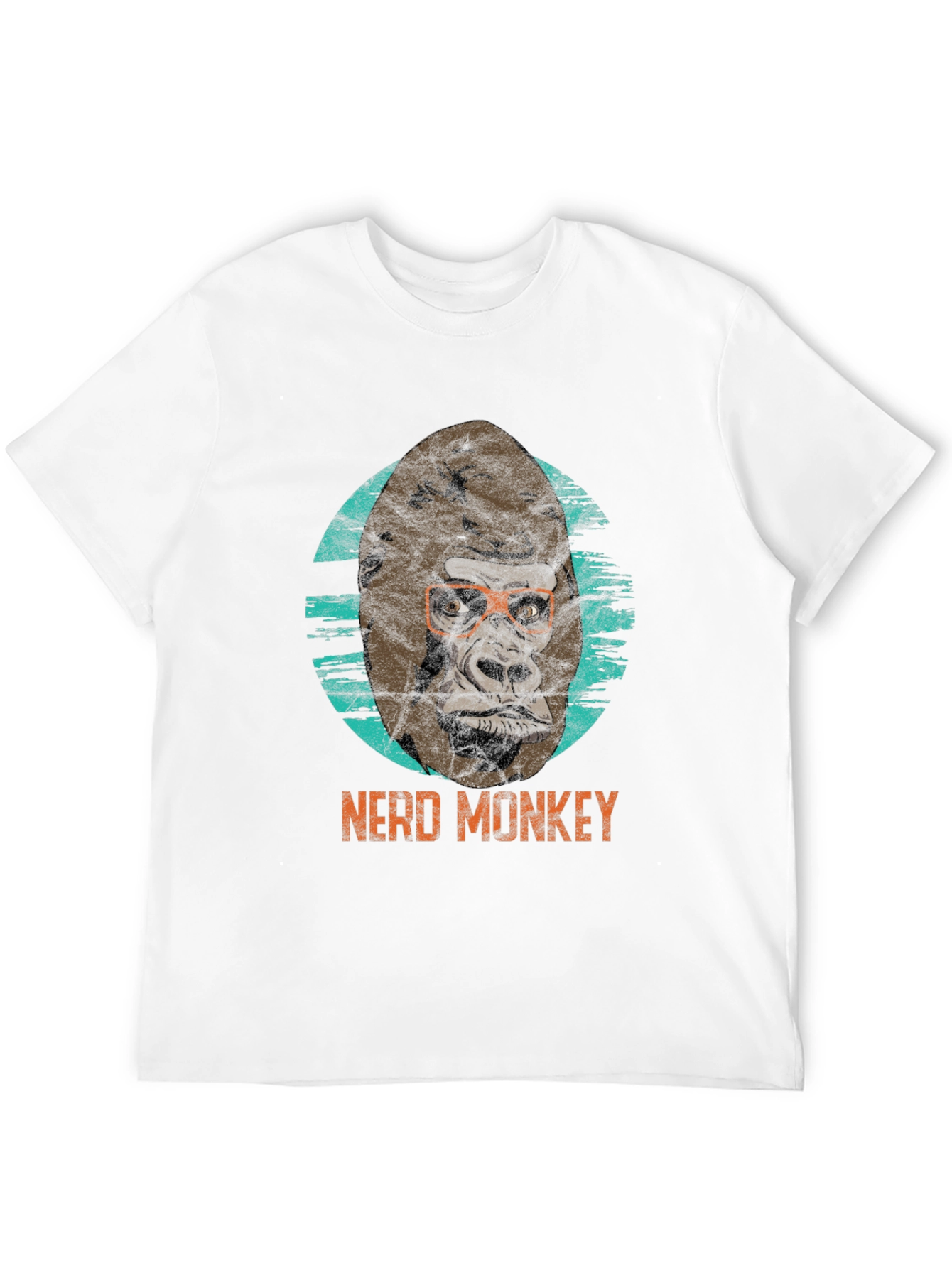 Black Nerd Monkey Graphic Tee - Black T-Shirt view 12