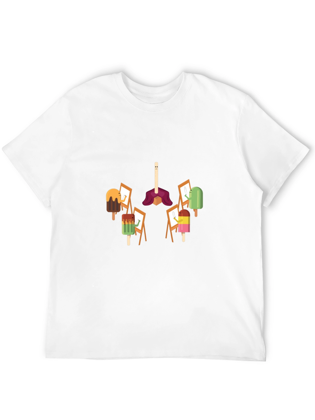 Black Ice Cream Artist T-Shirt - Black Graphic Tee view 12