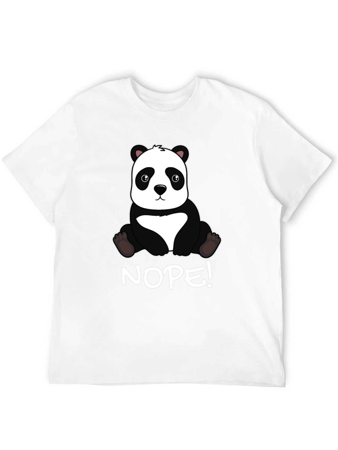 Black Nope Panda Graphic Tee - Comfy Casual T-Shirt view 12
