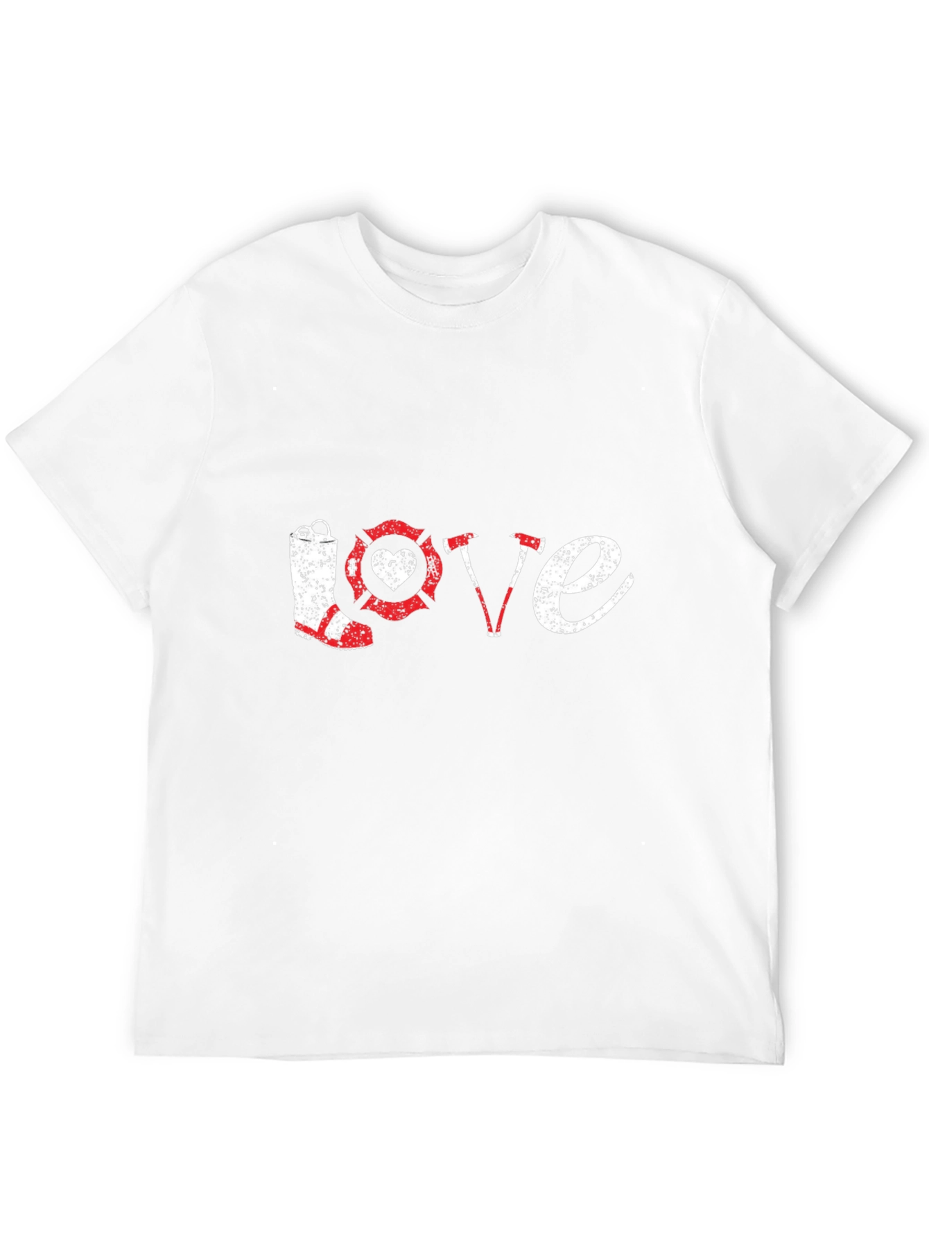 Black Firefighter Love Black T-Shirt view 12