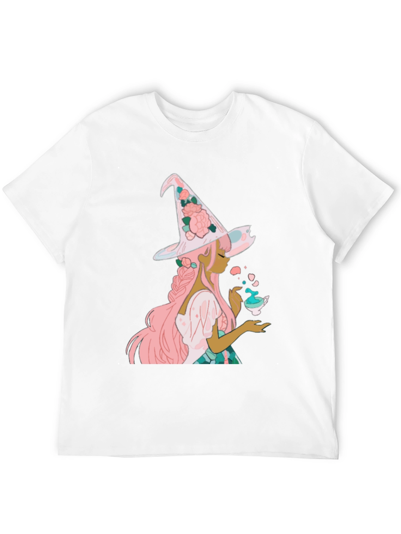 Black Witch With Tea Cup Graphic Tee view 12