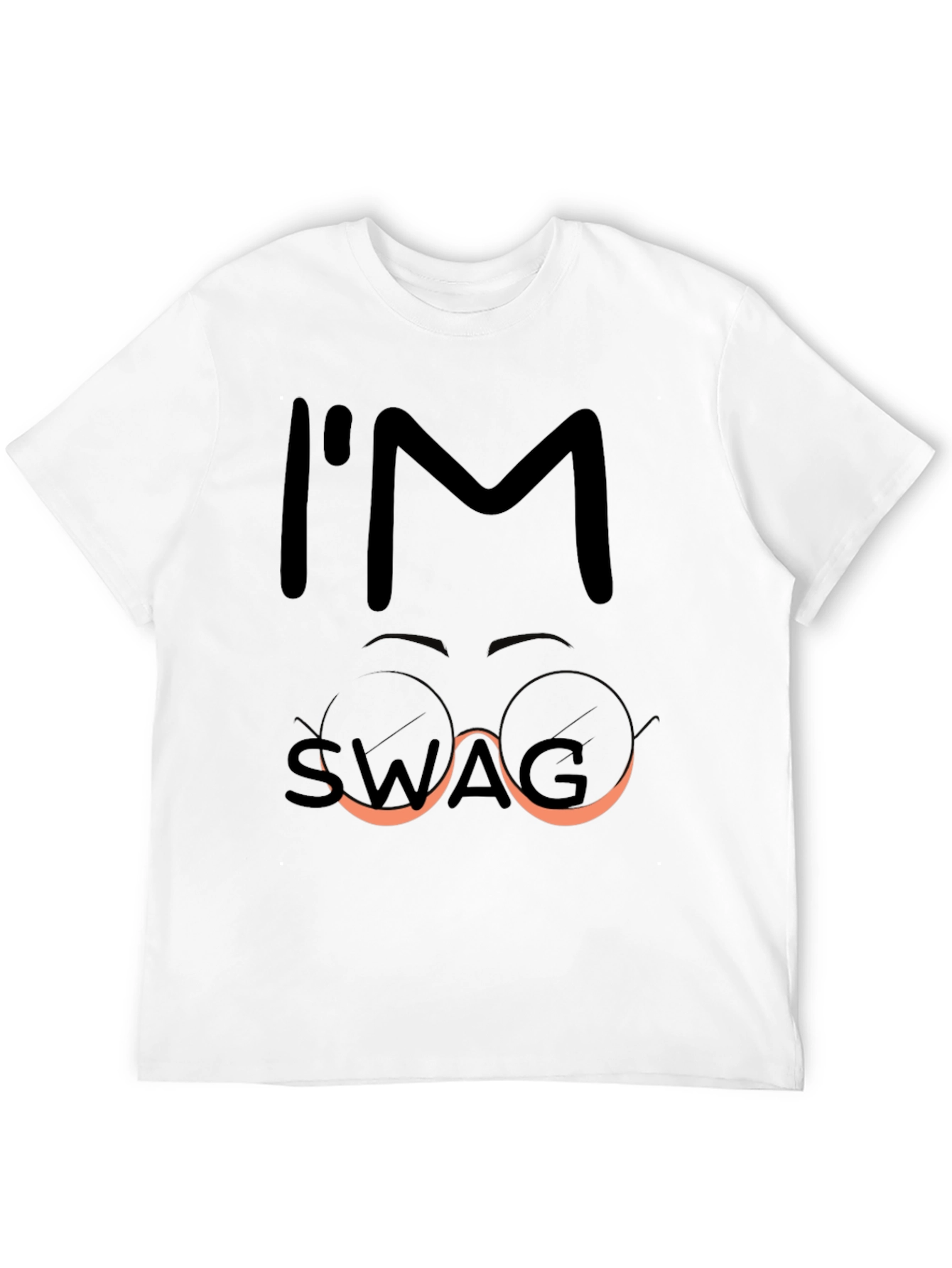 Black I'm Swag Funny Graphic Tee - Black view 12