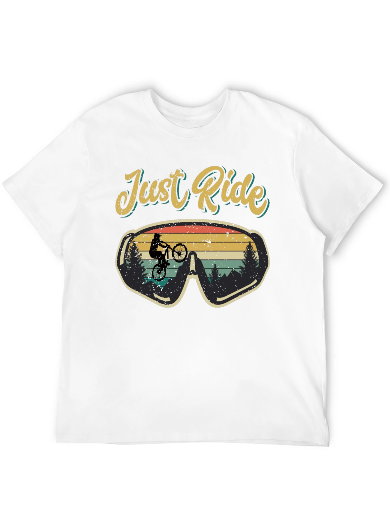 Black Just Ride Black T-Shirt - Mountain Biking view 12