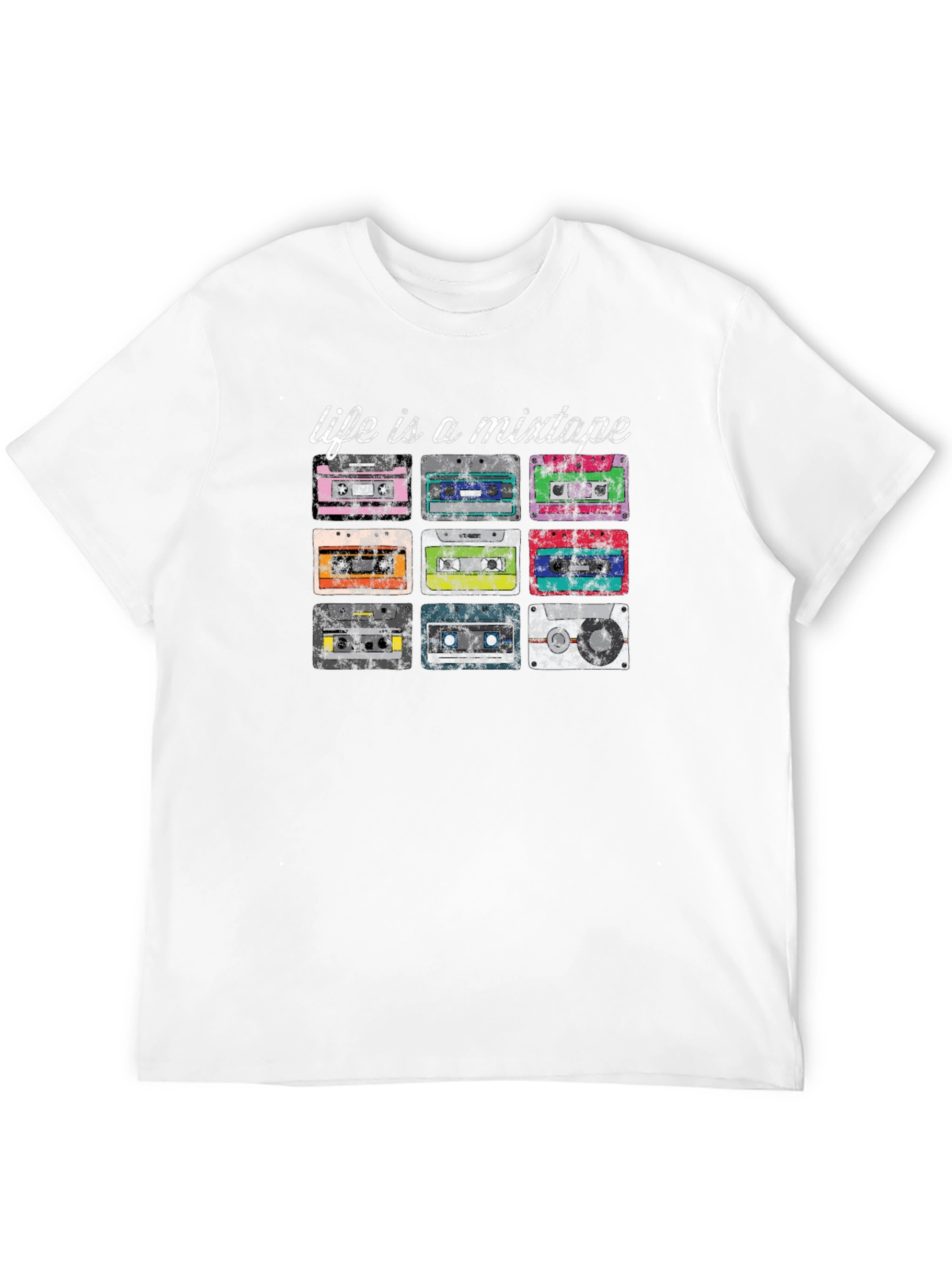 Black Life is a Mixtape Graphic T-Shirt - Vintage Cassette Design view 12