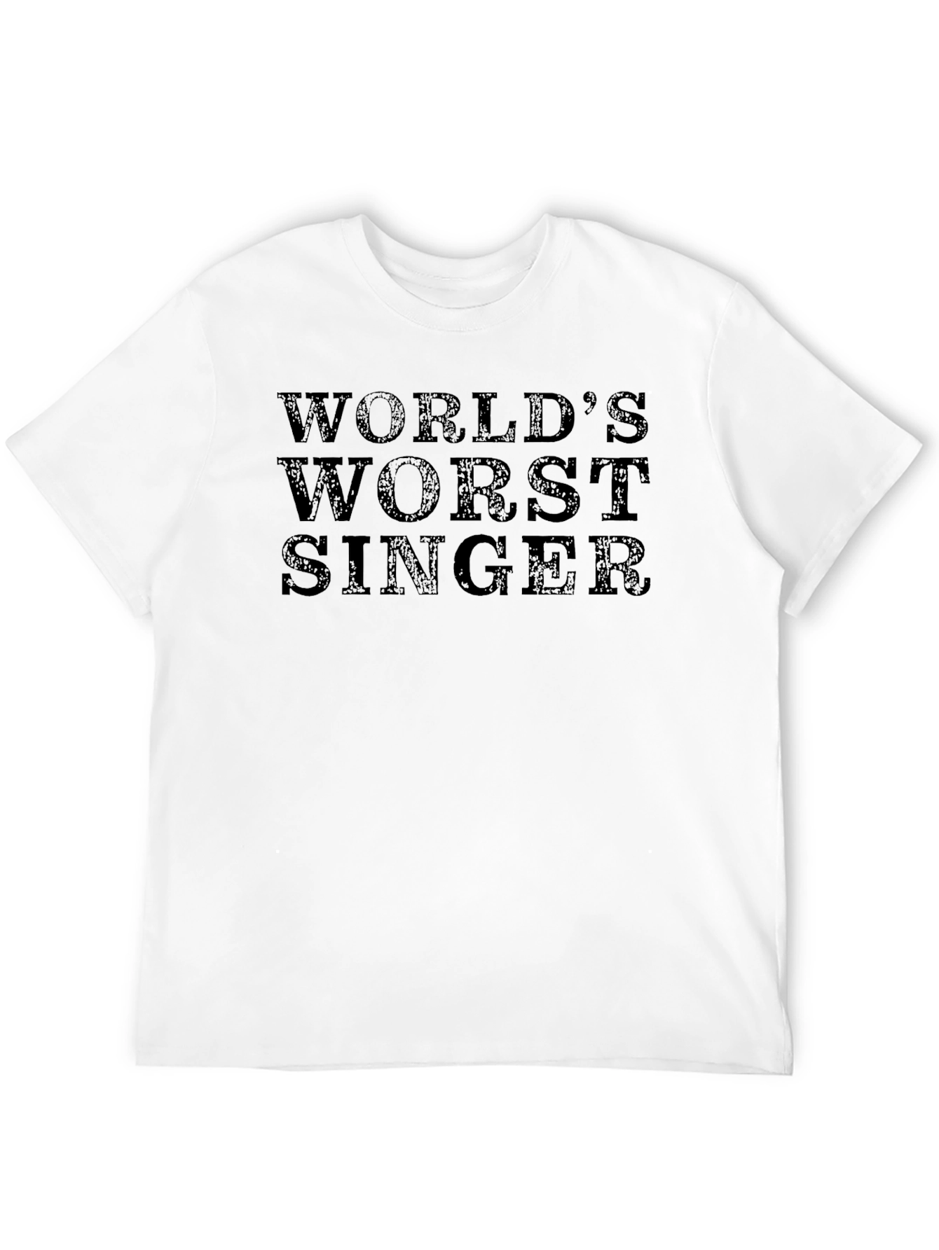Black World's Worst Singer Funny Graphic T-Shirt view 12