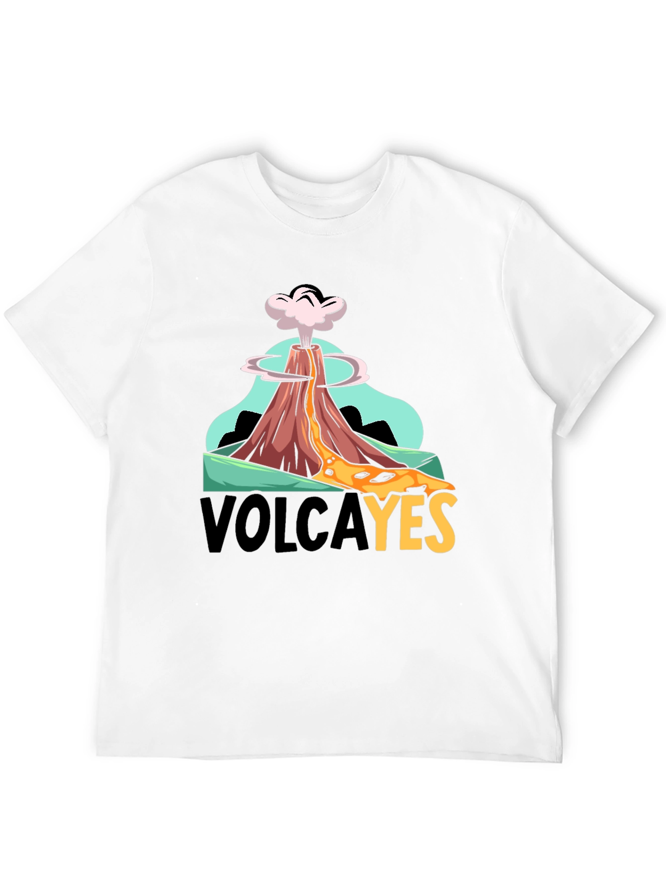 Black VolcaYES T-Shirt - Volcano Graphic Tee view 12