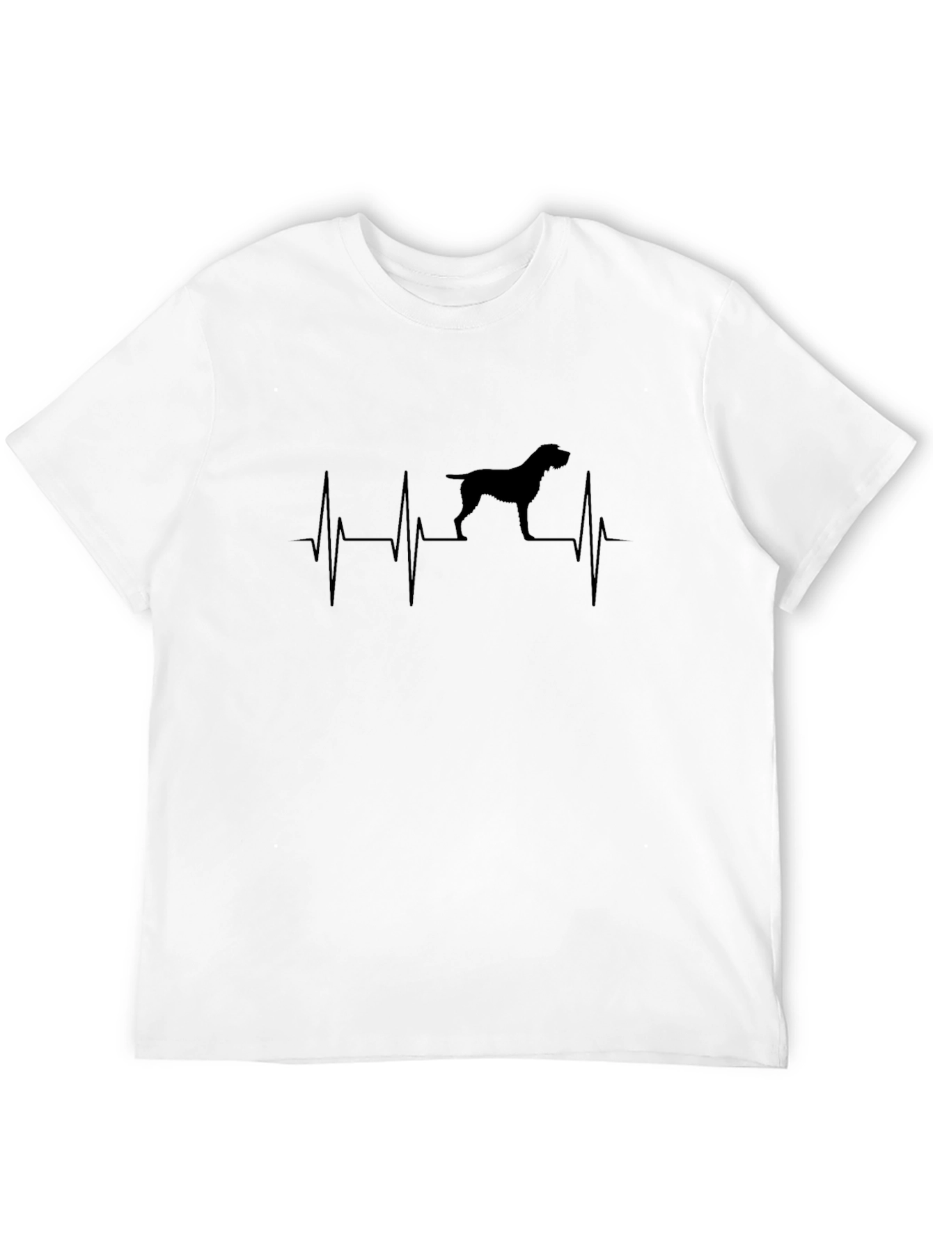 Black Dog Breed Heartbeat T-Shirt - Black view 12