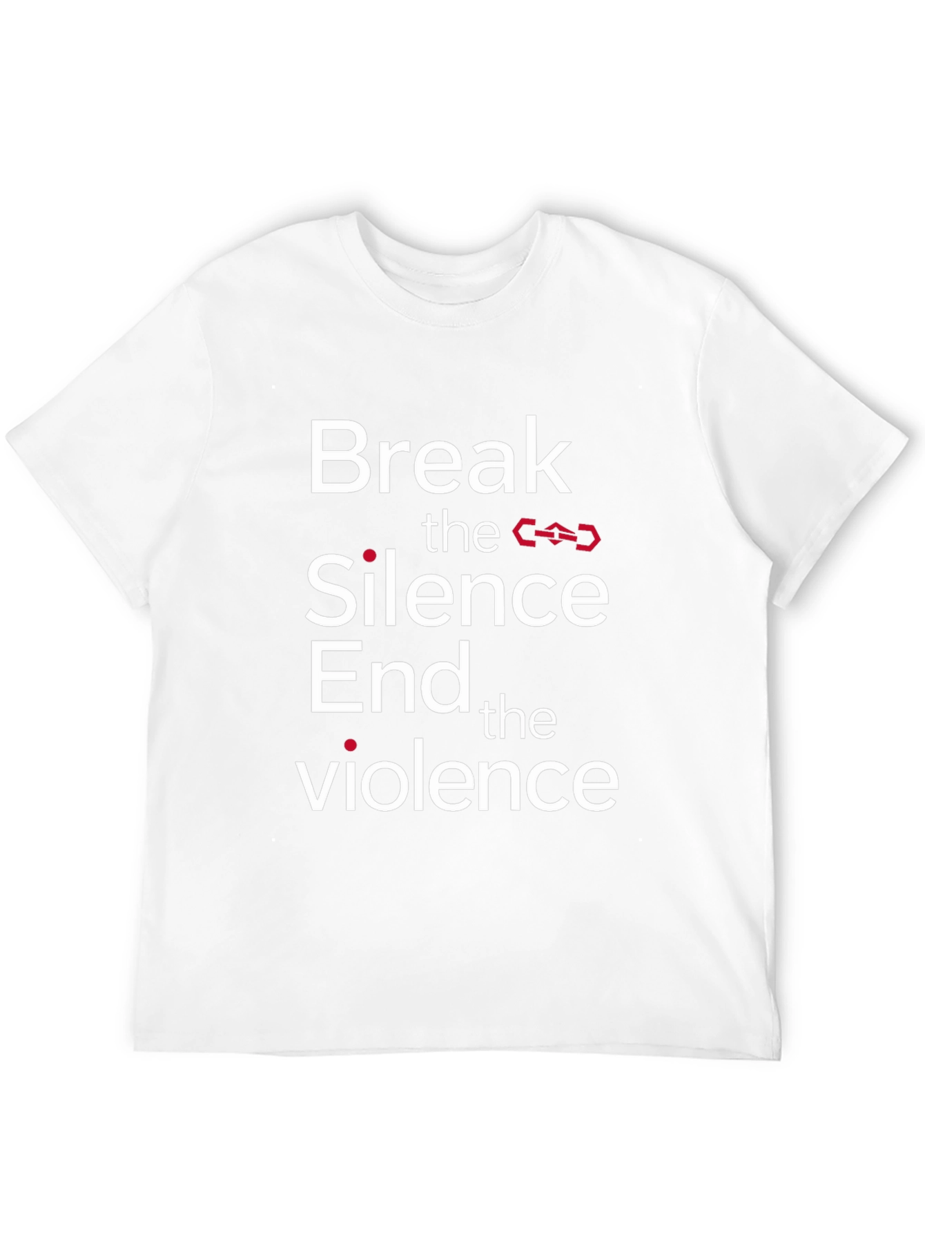 Black Break the Silence End the Violence Black T-Shirt view 12