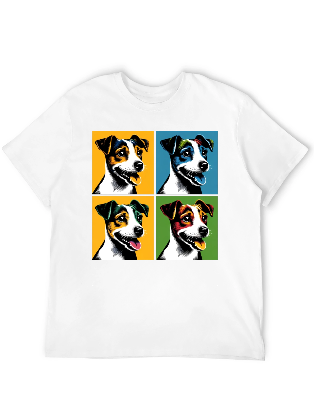 Black Pop Art Dog Portrait Tee - Unique Graphic T-Shirt view 12
