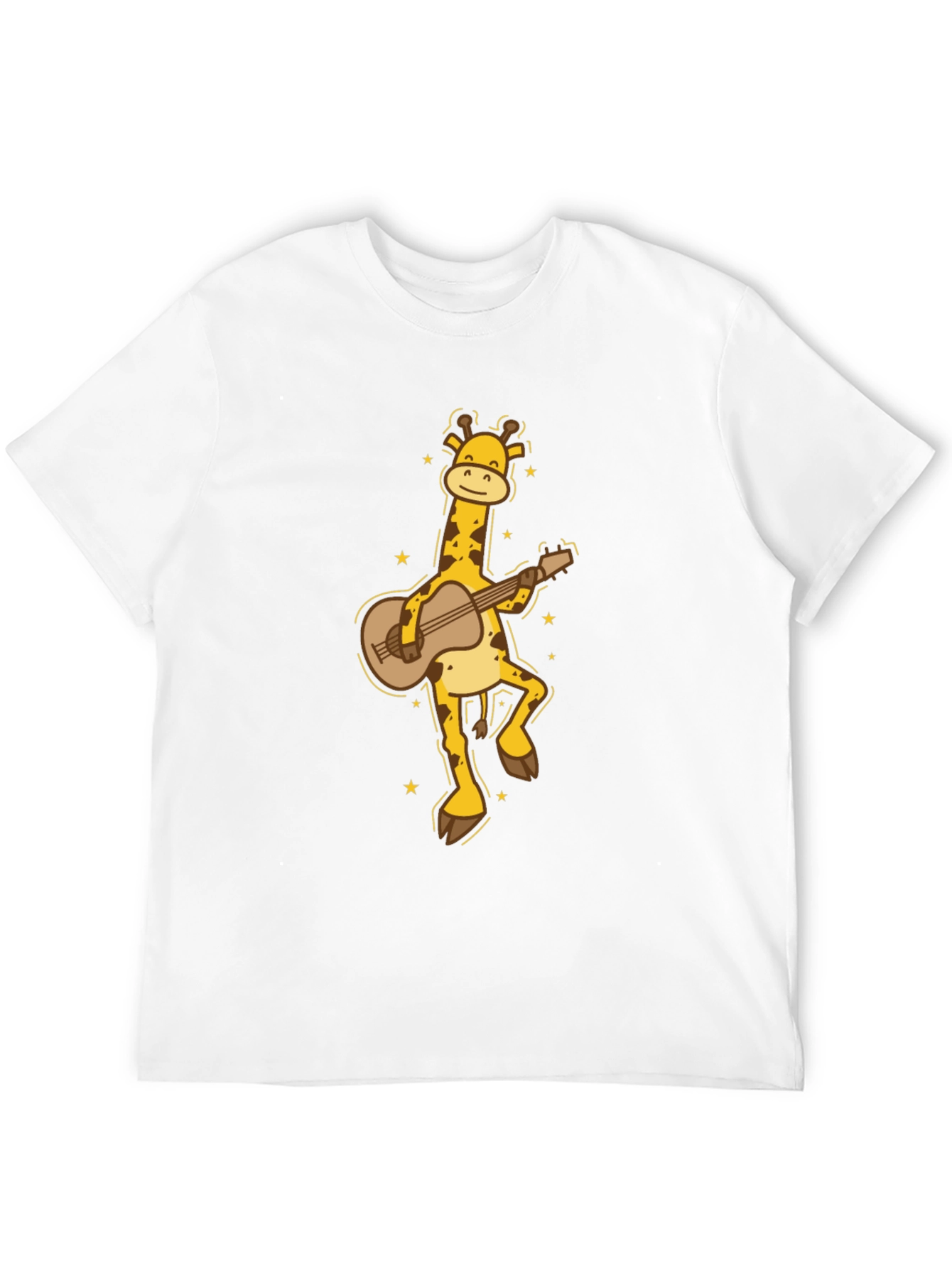 Black Guitar Giraffe Graphic Tee view 12