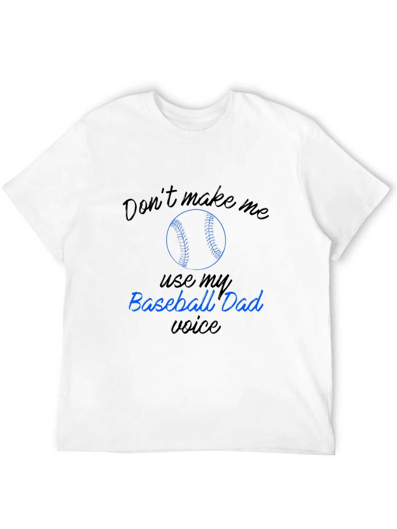 Black Baseball Dad Voice T-Shirt view 12