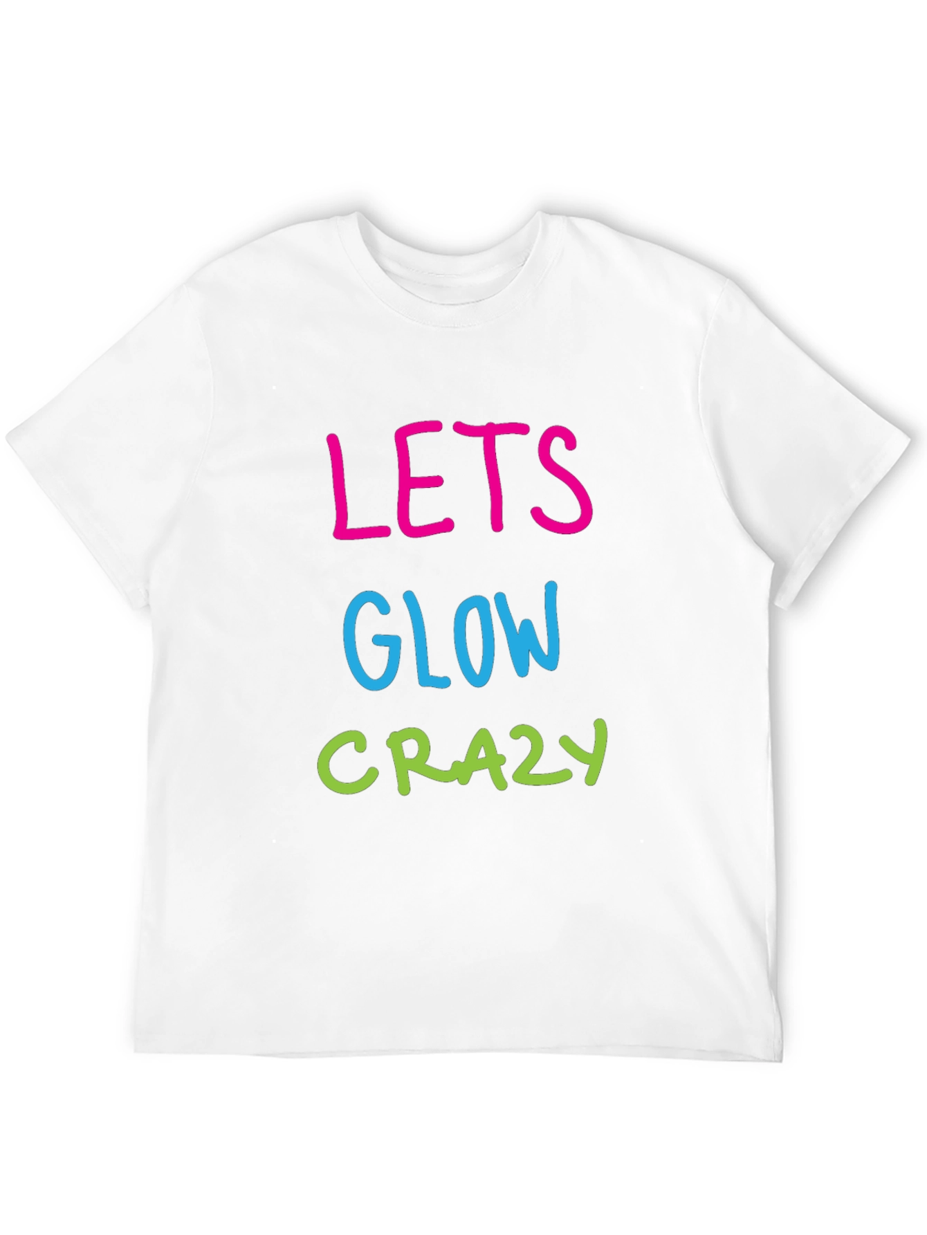 Black Lets Glow Crazy Graphic T-Shirt - Men's Black Tee view 12