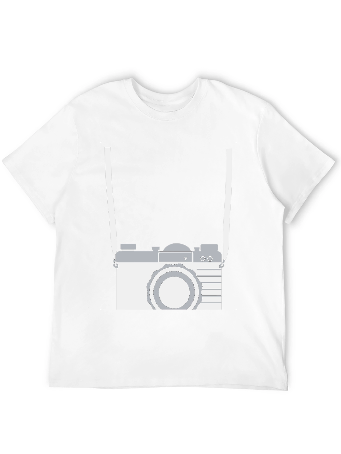 Black Retro Camera Graphic Tee - Black Cotton Casual Shirt view 12
