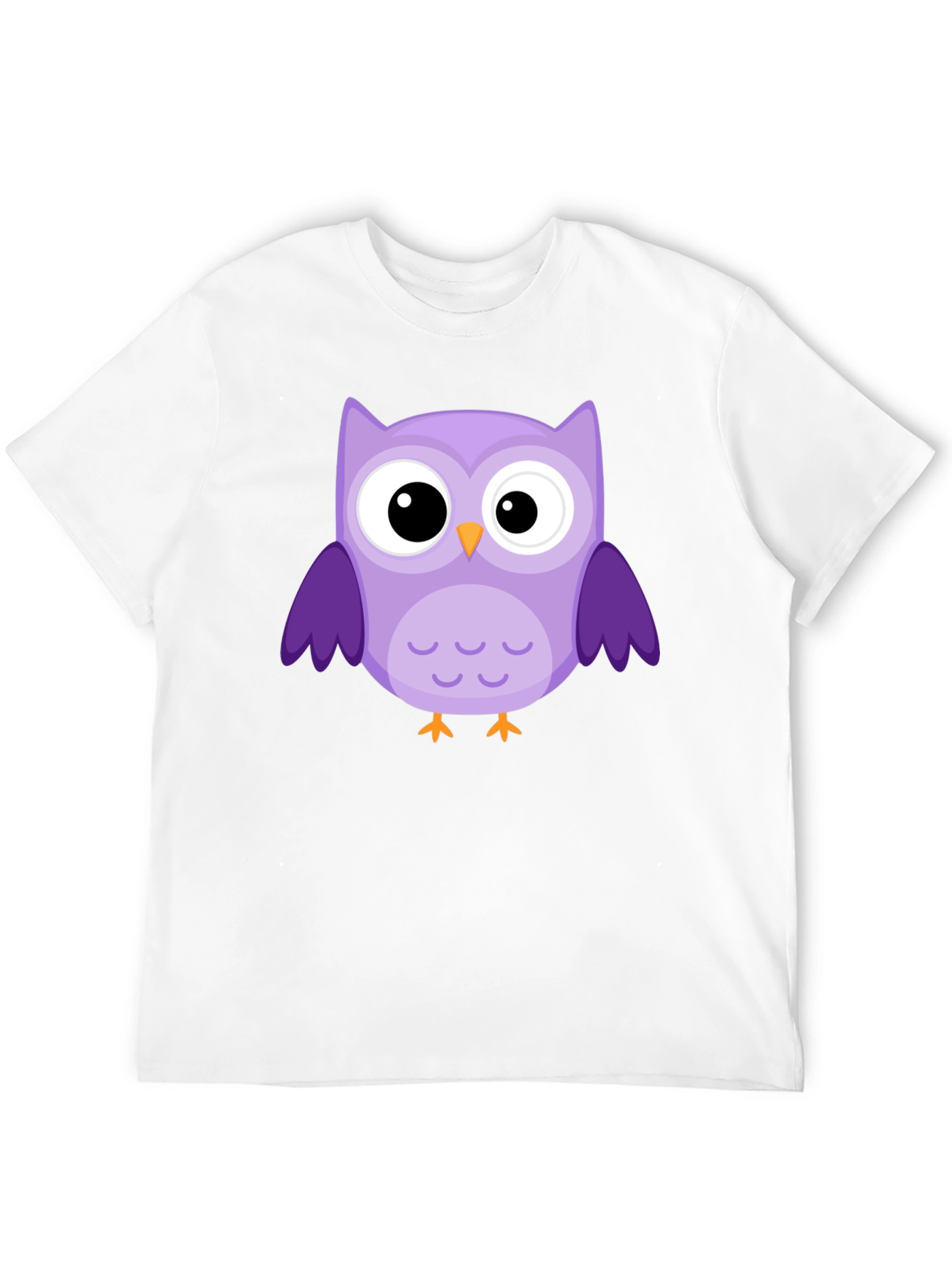 Black Cute Owl Graphic T-Shirt - Black Cotton Tee view 12