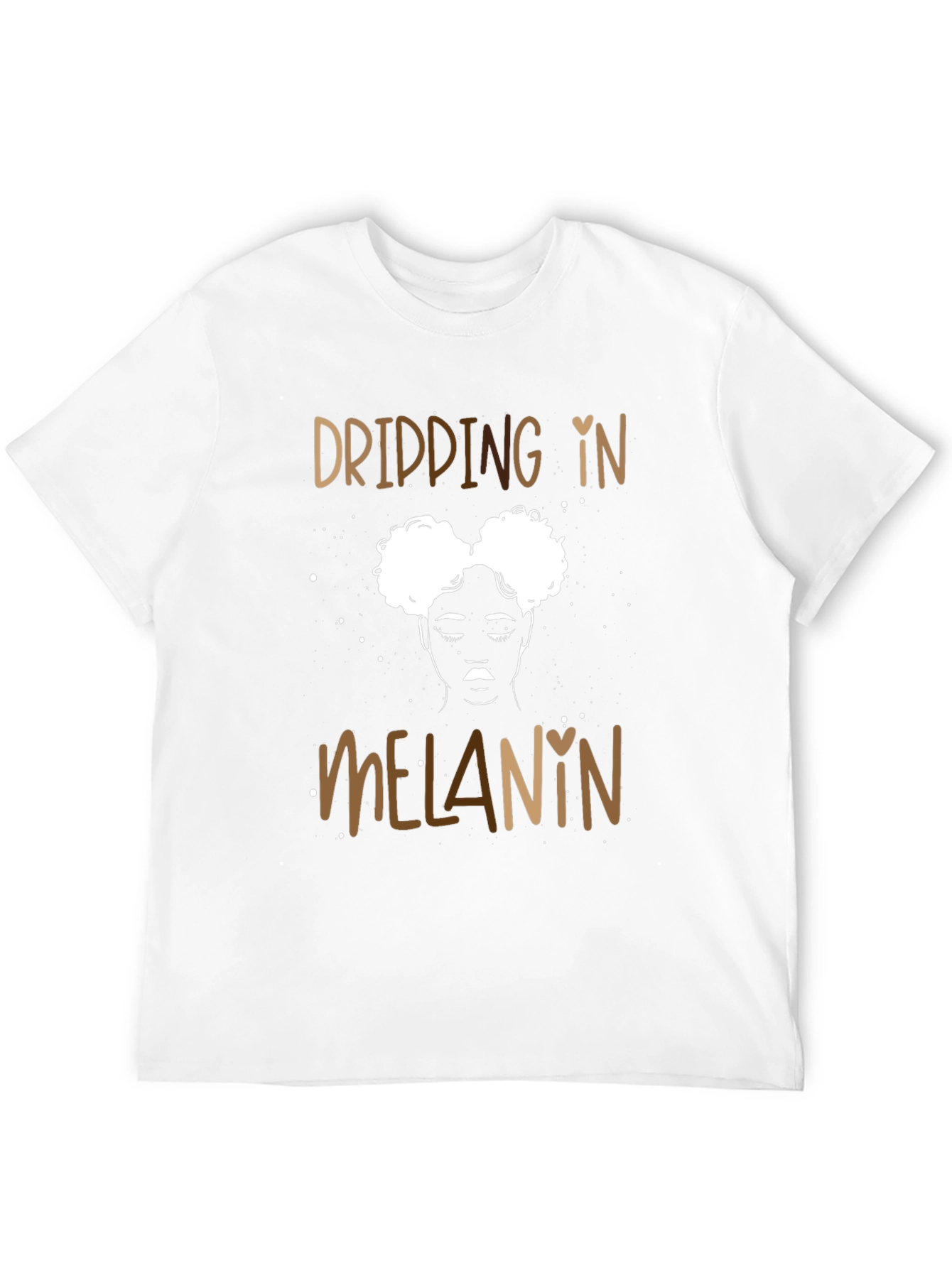 Black Dripping in Melanin Black Graphic Tee view 12